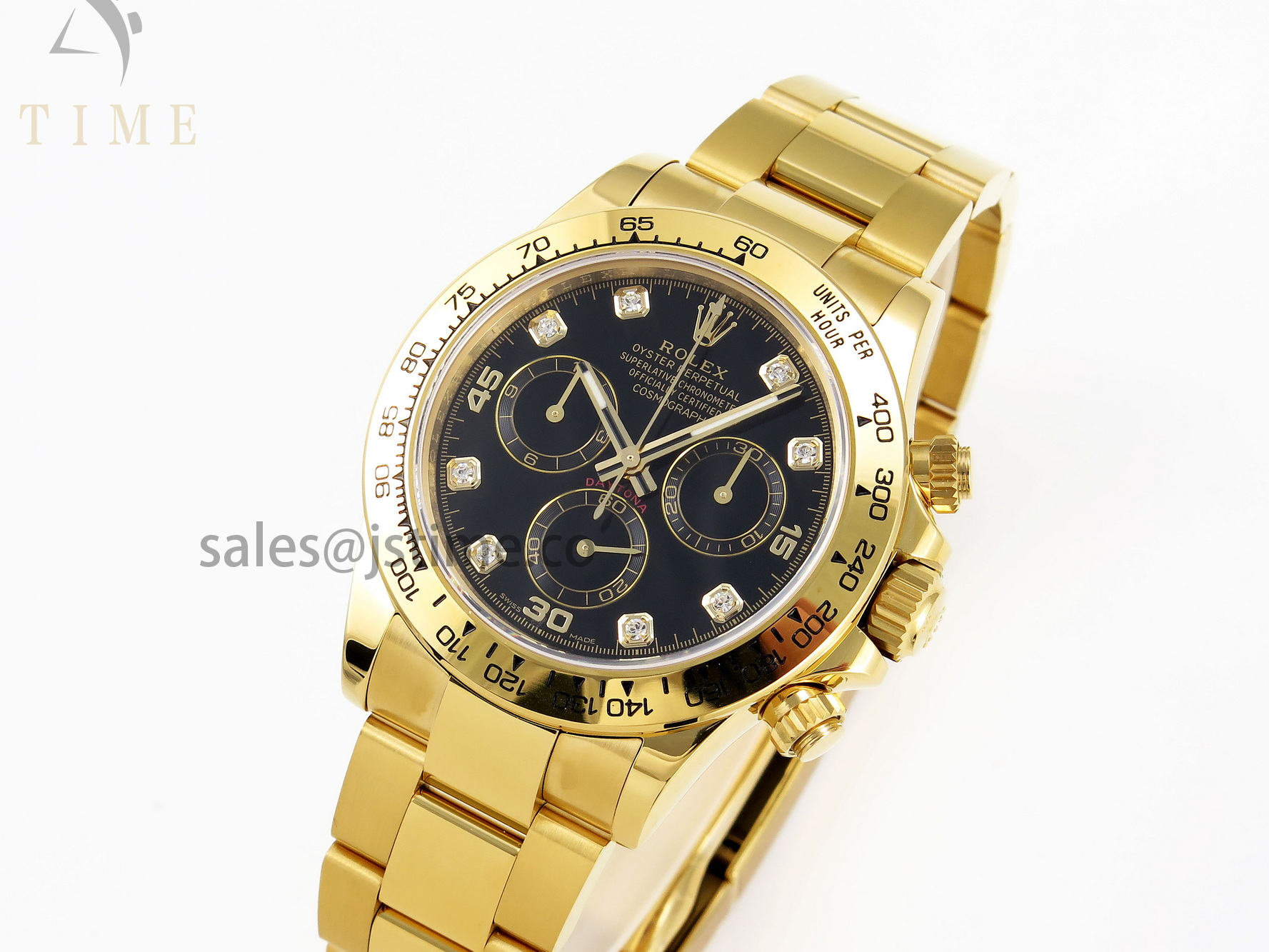 Daytona 116508 KING 1:1 BEST EDITION BLACK DIAMONDS DIAL ON YG BRACELET SA4130