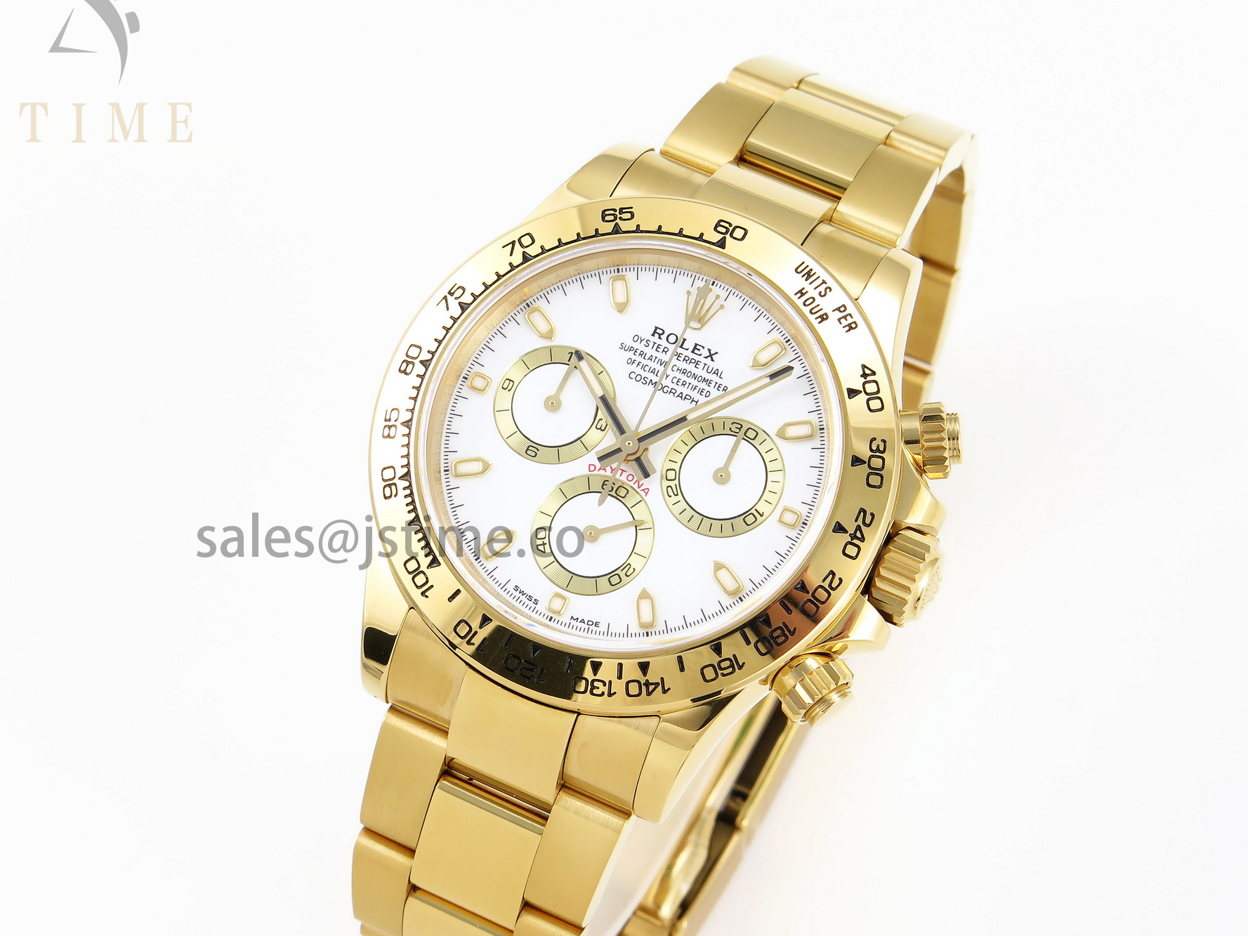 Daytona 116508 KING 1:1 BEST EDITION WHITE DIAL ON YG BRACELET SA4130