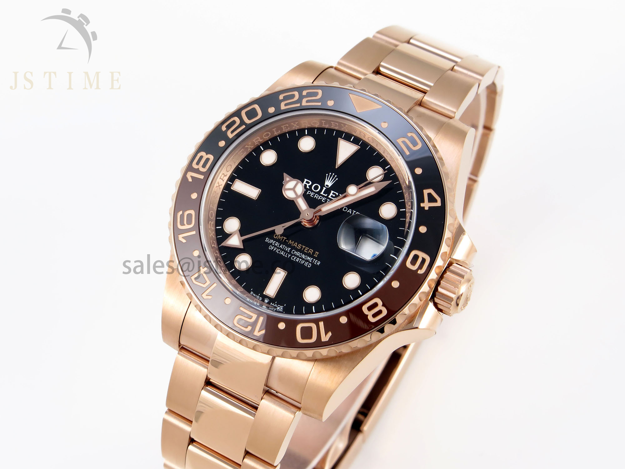 GMT MASTER II 126715 CHNR 904L SS APF 1:1 BEST EDITION ON RG BRACELET VR3285 CHS