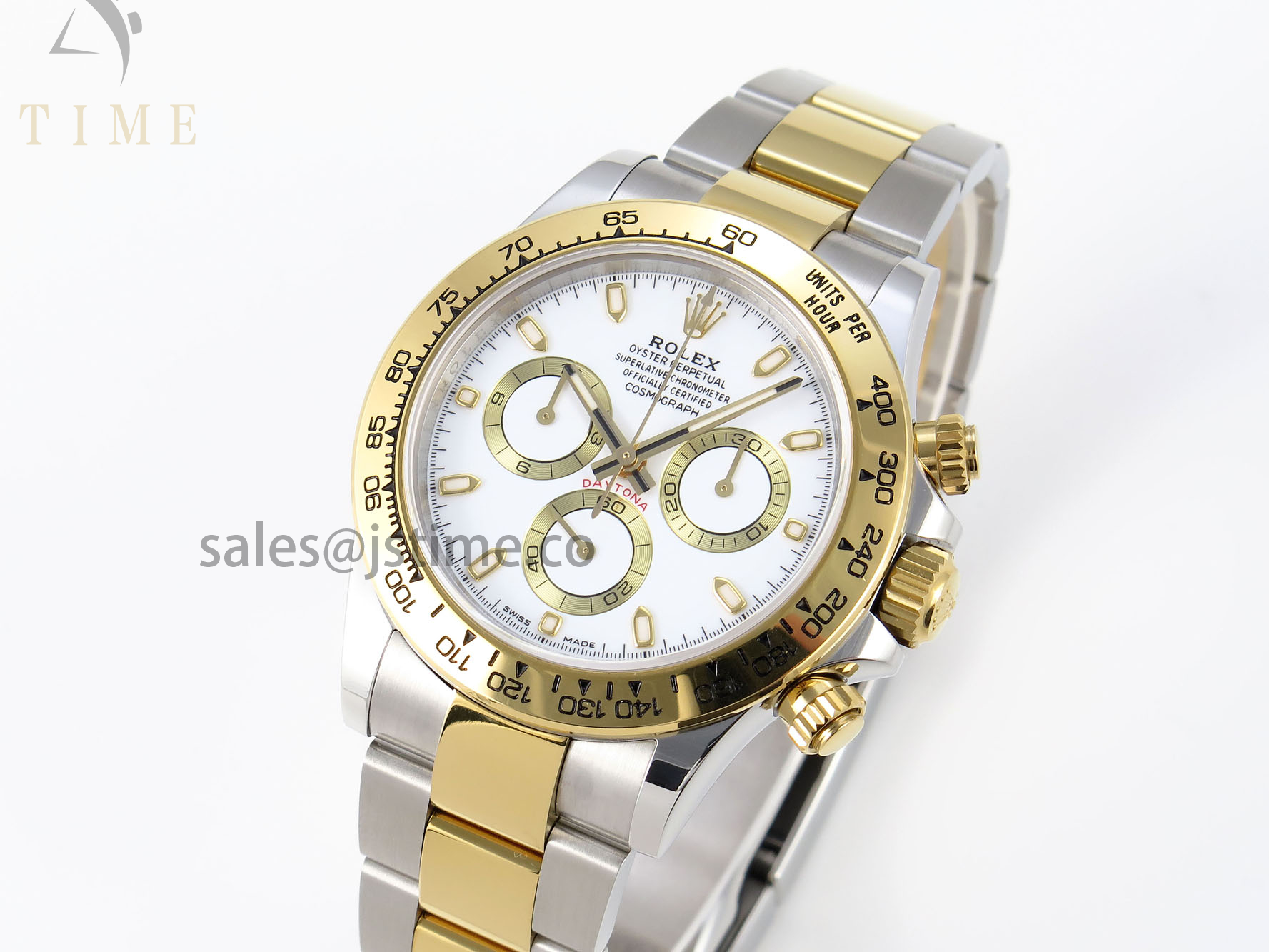 Daytona 116508 KING 1:1 BEST EDITION WHITE DIAL ON SS/YG BRACELET SA4130
