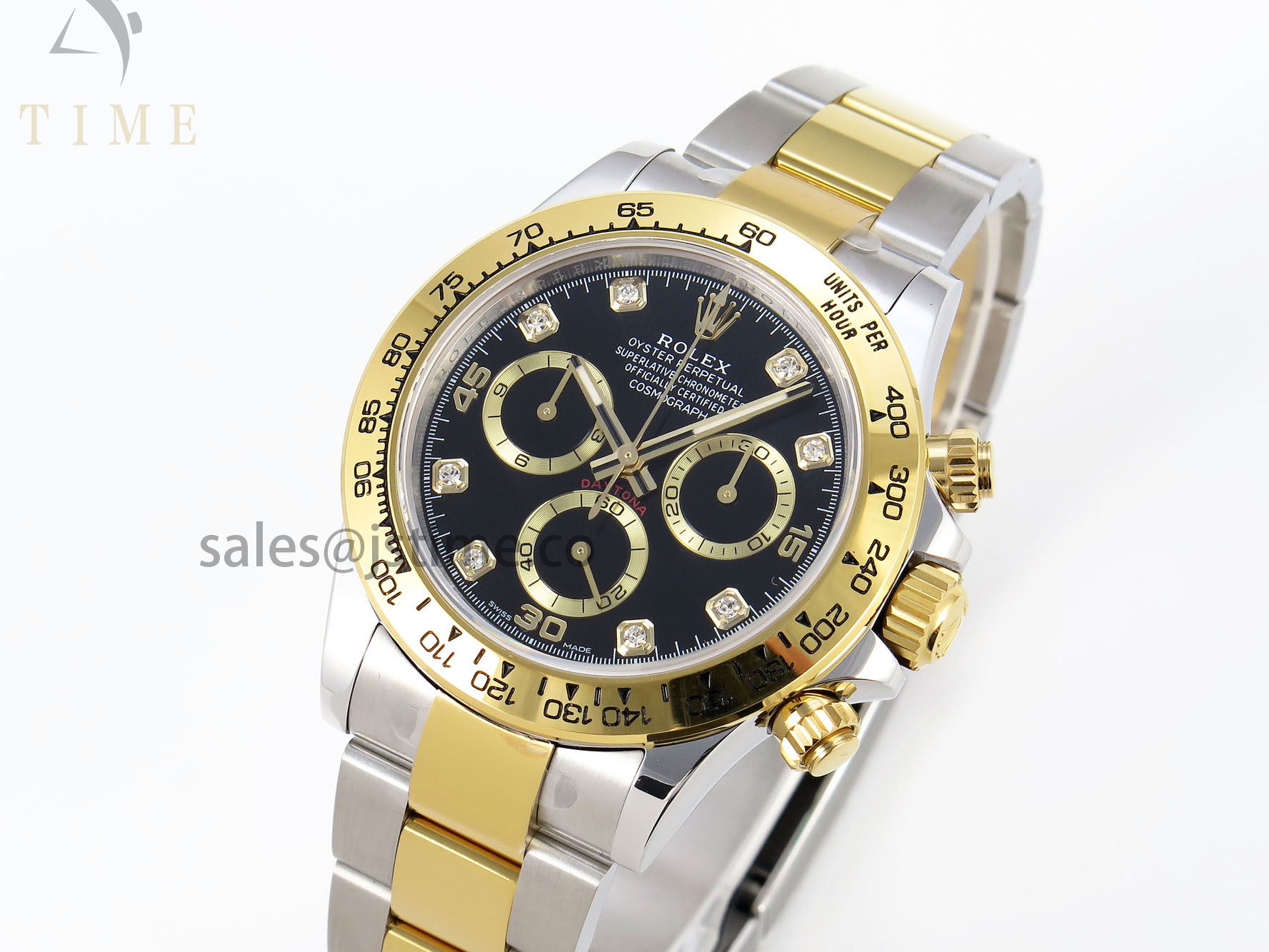 Daytona 116508 KING 1:1 BEST EDITION BLACK DIAMONDS DIAL ON SS/YG BRACELET SA4130