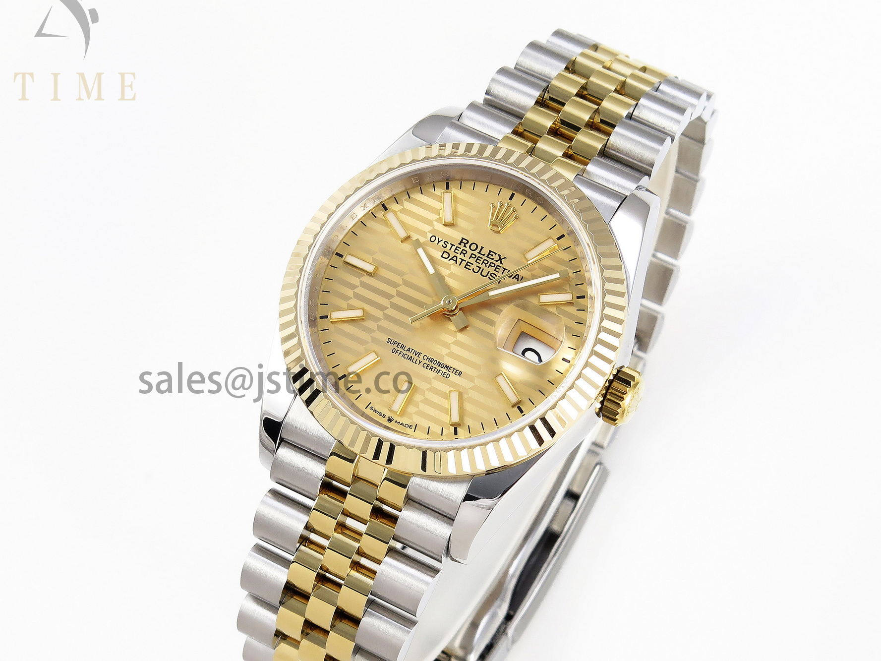DATEJUST 36 SS 126233 BP MAKER 1:1 BEST EDITION YG TEXTURED DIAL ON SS/YG JUBILEE BRACELET A2824