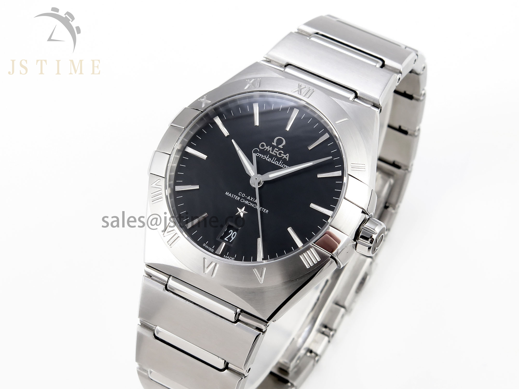 CONSTELLATION 39MM SS ASWF 1:1 BEST EDITION BLACK DIAL ON SS BRACELET A8800