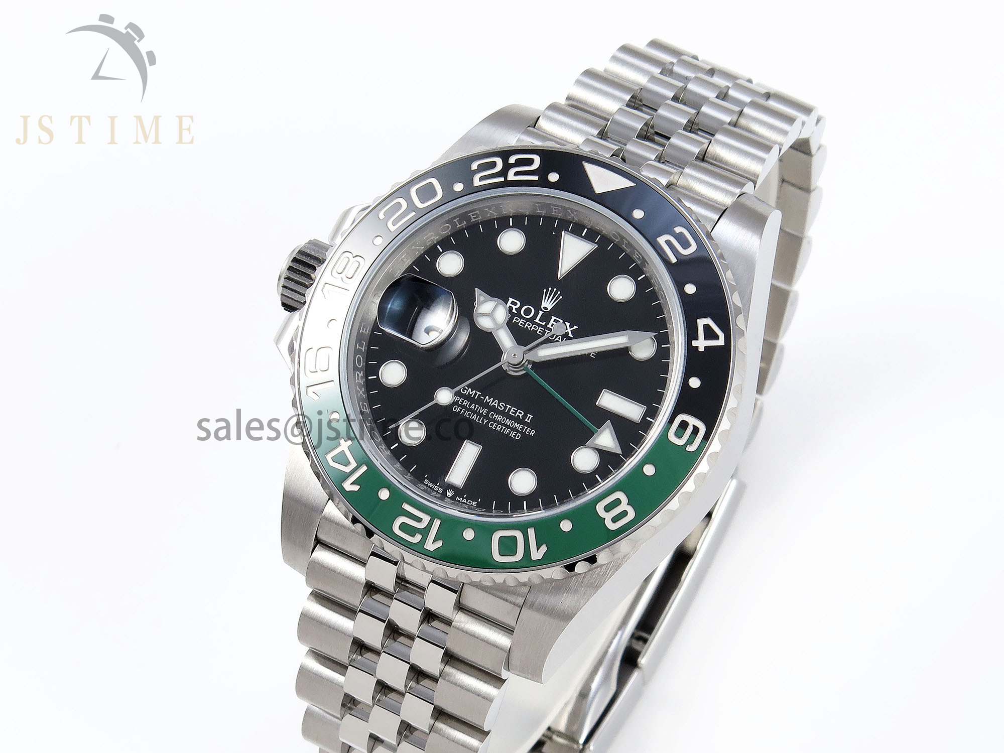 GMT MASTER II 126720 VTNR 904L SS C+S 1:1 BEST EDITION ON JUBILEE BRACELET SH3285 CHS