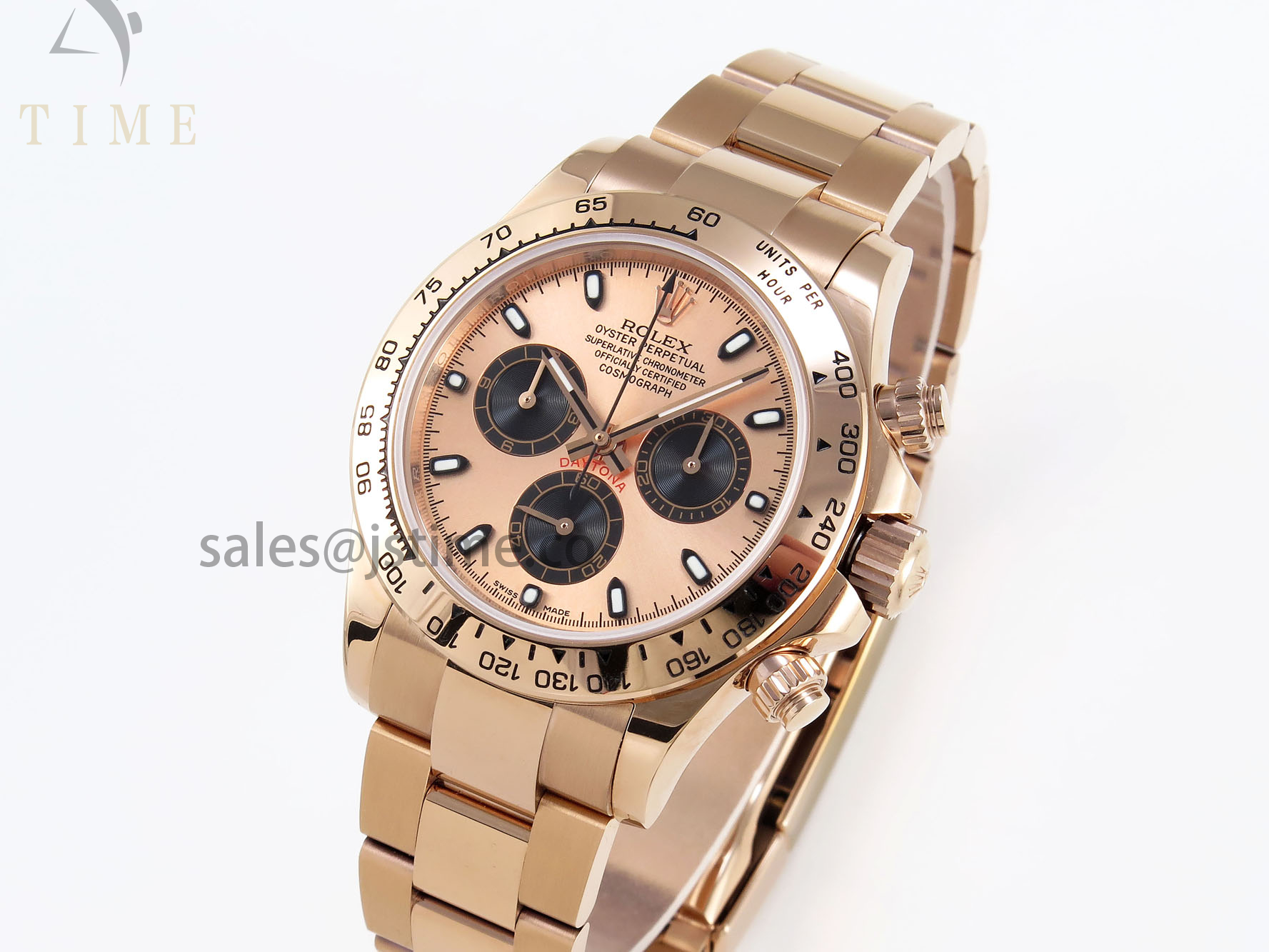 Daytona 116505 RG OMF Best Edition RG/Black Dial on RG Bracelet A7750 (Slim Movement)