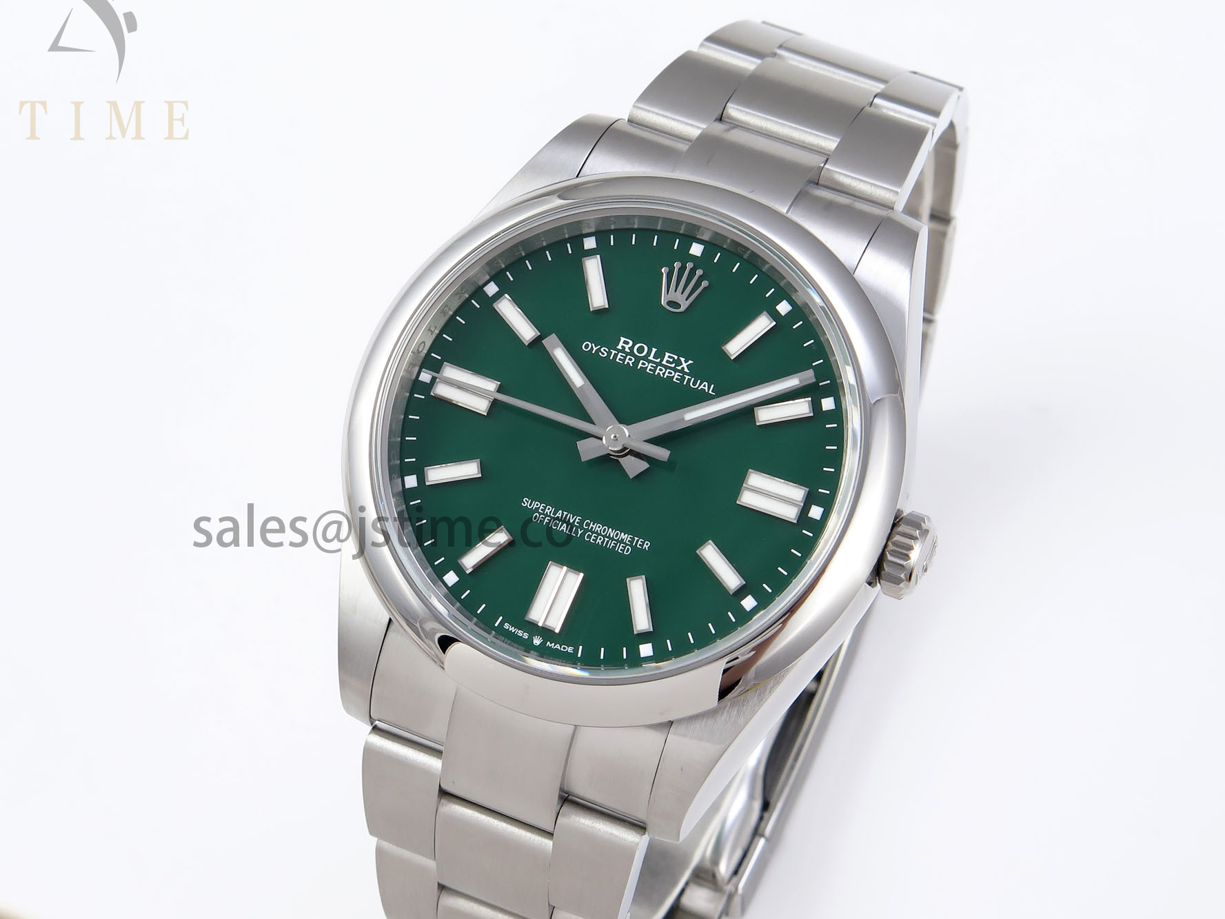Oyster Perpetual 124300 41mm VSF 1:1 Best Edition 904L Steel Green Dial VS3235
