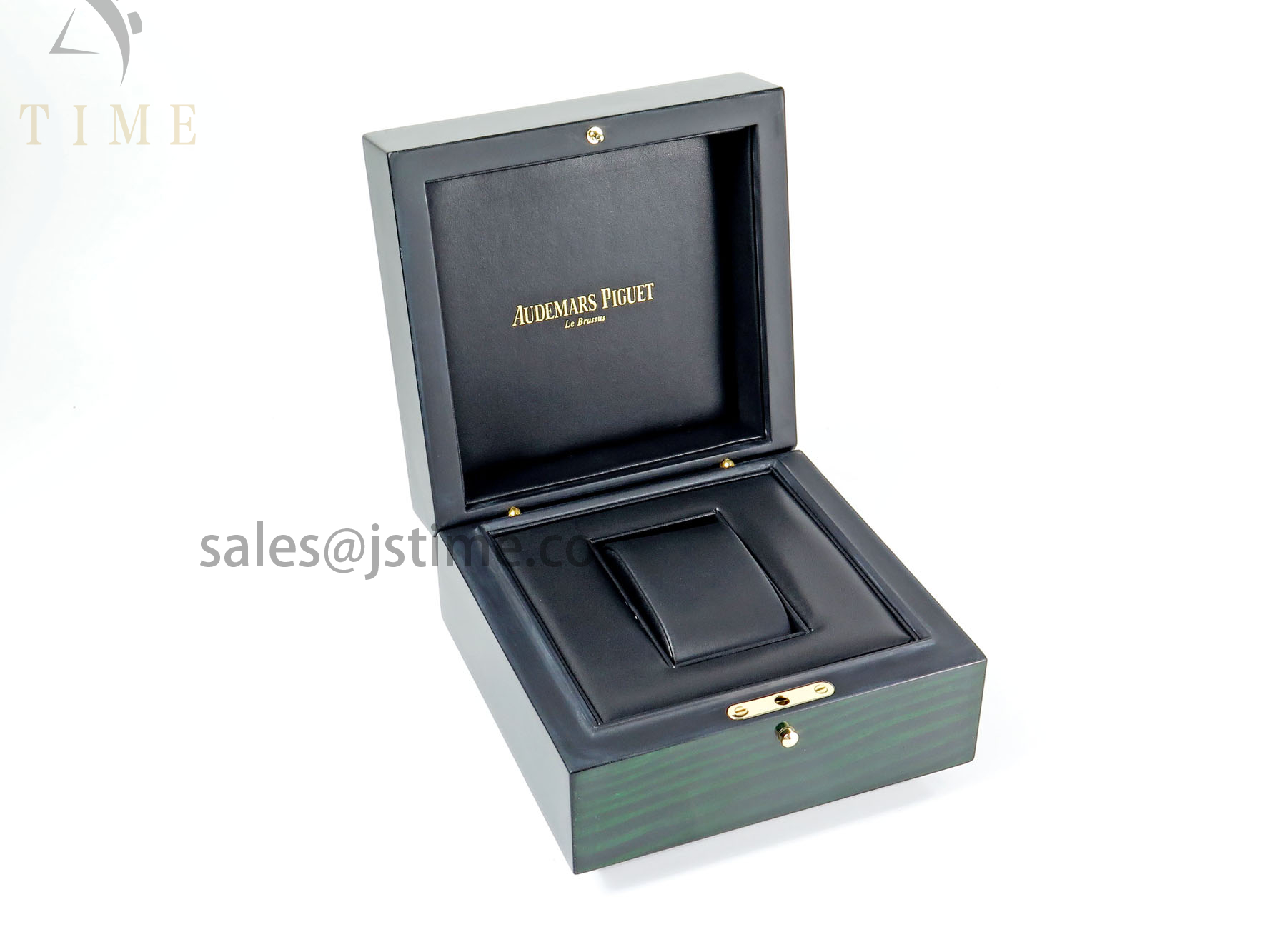 AUDEMARS PIGUET NEW GREEN WOODEN  WATCH BOX AND PAPERS IMPORTANT NOTE