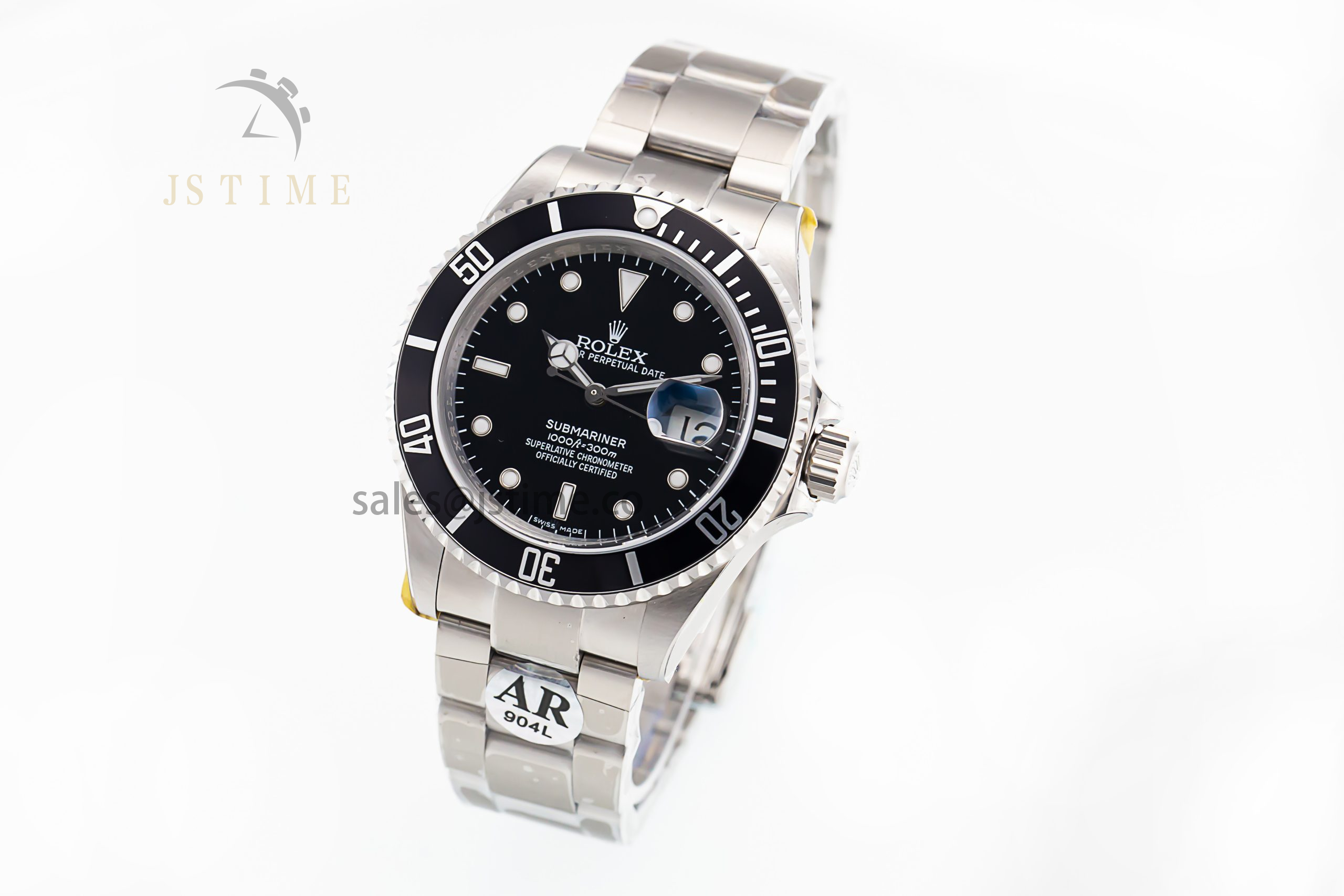 Submariner 16610 LN Black Bezel 904L Steel Rehaut SS ARF 1:1 Best Edition on SS Bracelet SH3135