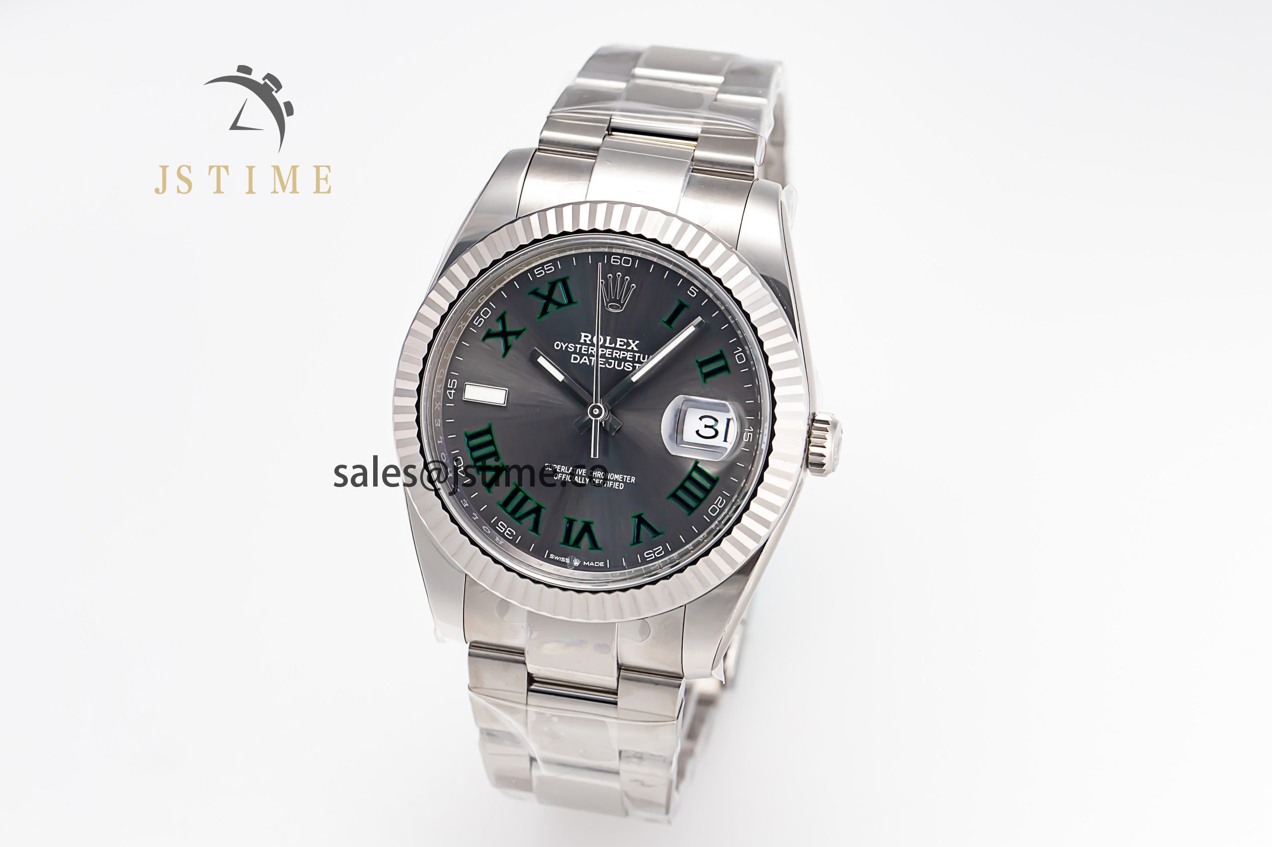 DateJust 41 126334 904L SS Clean Factory Best Edition Wimbledon Dial on Oyster Bracelet VR3235