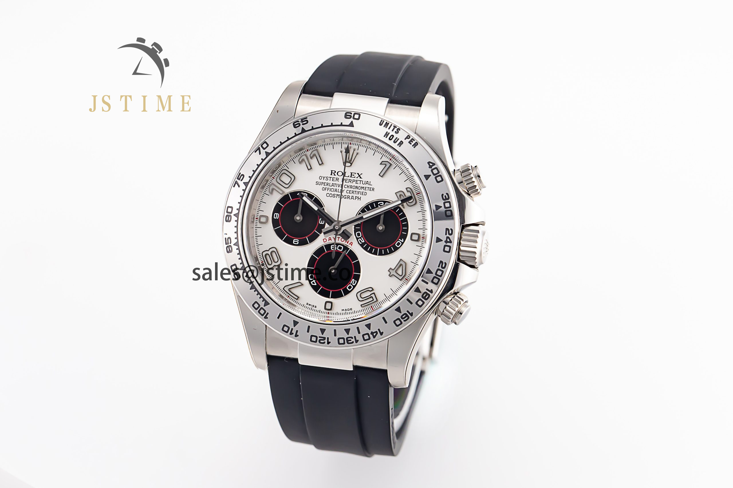 Daytona 116519 Clean Factory 1:1 Best Edition 904L SS Case White Dial on Rubber Strap SA4130 V2