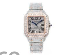 Santos De 40mm TWF 1:1 Best Edition Diamond Dial SS/RG Dia/Rmn A2824 - Image 2