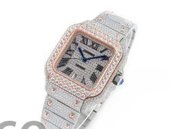 Santos De 40mm TWF 1:1 Best Edition Diamond Dial SS/RG Dia/Rmn A2824