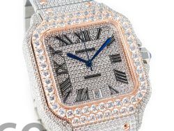 Santos De 40mm TWF 1:1 Best Edition Diamond Dial SS/RG Dia/Rmn A2824 - Image 4