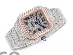 Santos De 40mm TWF 1:1 Best Edition Diamond Dial SS/RG Dia/Rmn A2824 - Image 7