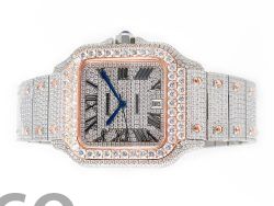 Santos De 40mm TWF 1:1 Best Edition Diamond Dial SS/RG Dia/Rmn A2824 - Image 8