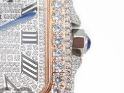 Santos De 40mm TWF 1:1 Best Edition Diamond Dial SS/RG Dia/Rmn A2824 - Image 29