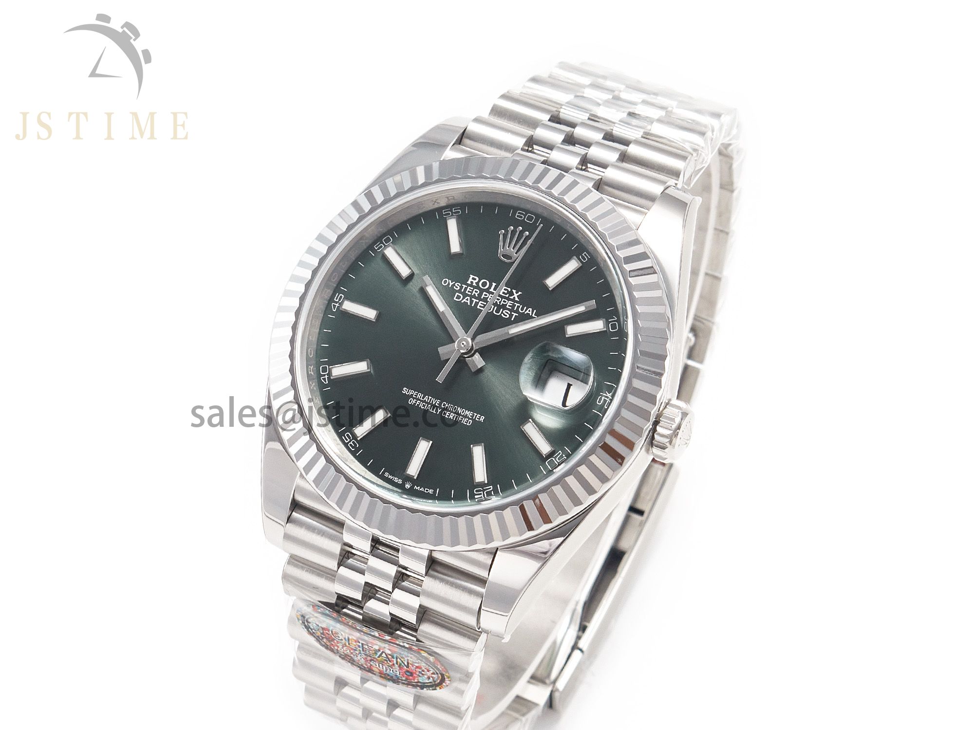 DateJust 41 126334 Clean 1:1 Best Edition 904 L Steel Mint Green Dial on Jubilee Bracelet VR 3235