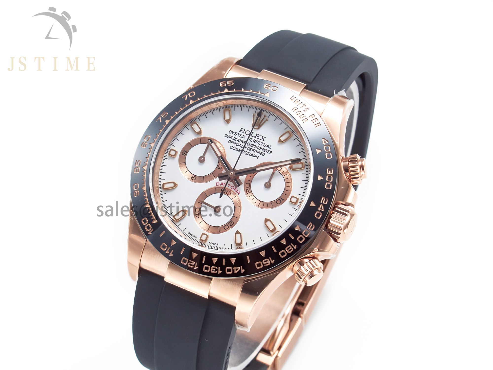 Daytona 116515 Clean 1:1 Best Edition 904L Steel RG White Dial on Oysterflex Strap SA4130