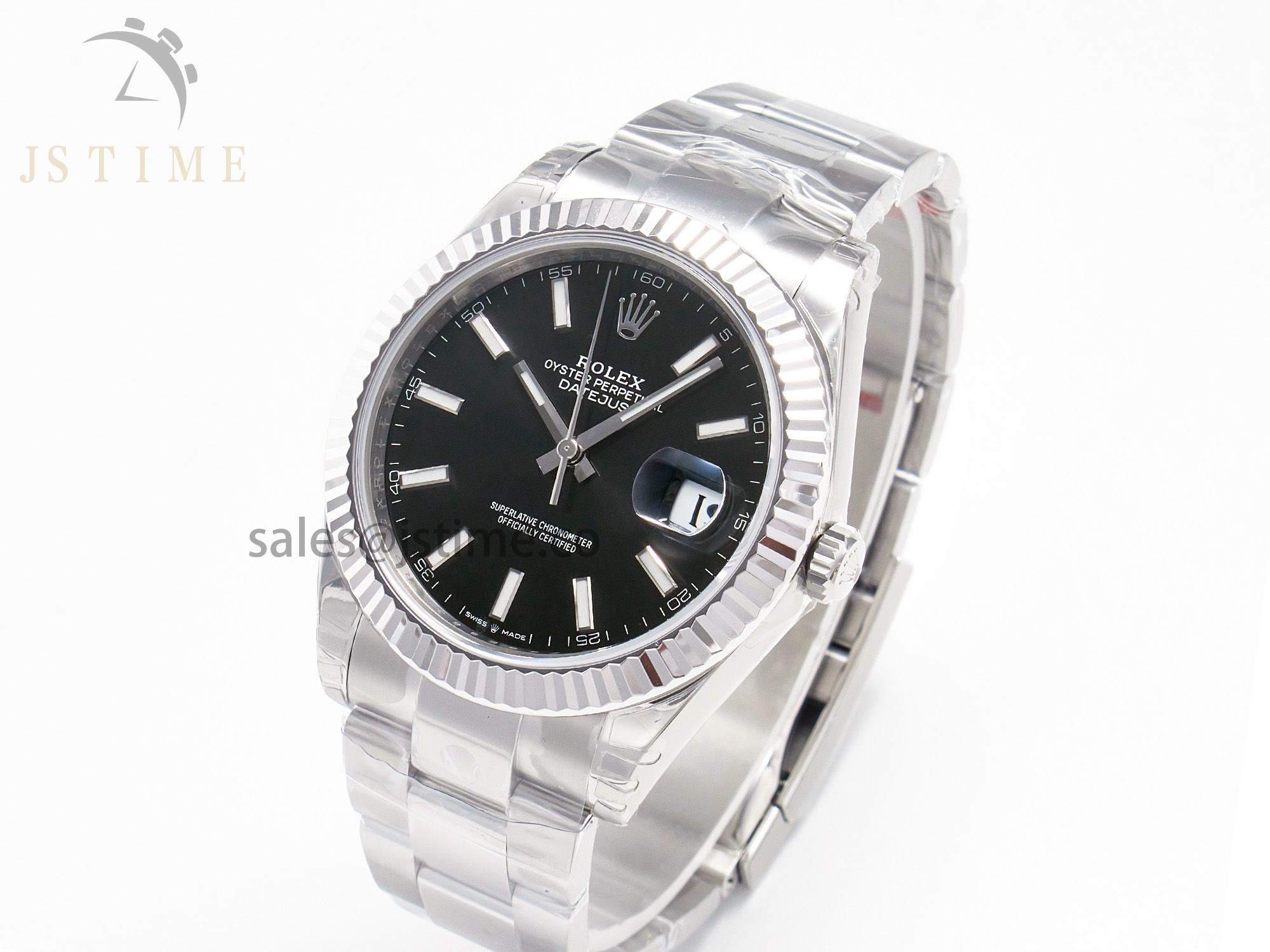 DateJust 41 126334 904L SS VSF 1:1 Best Edition Black Dial on Oyster Bracelet VS3235