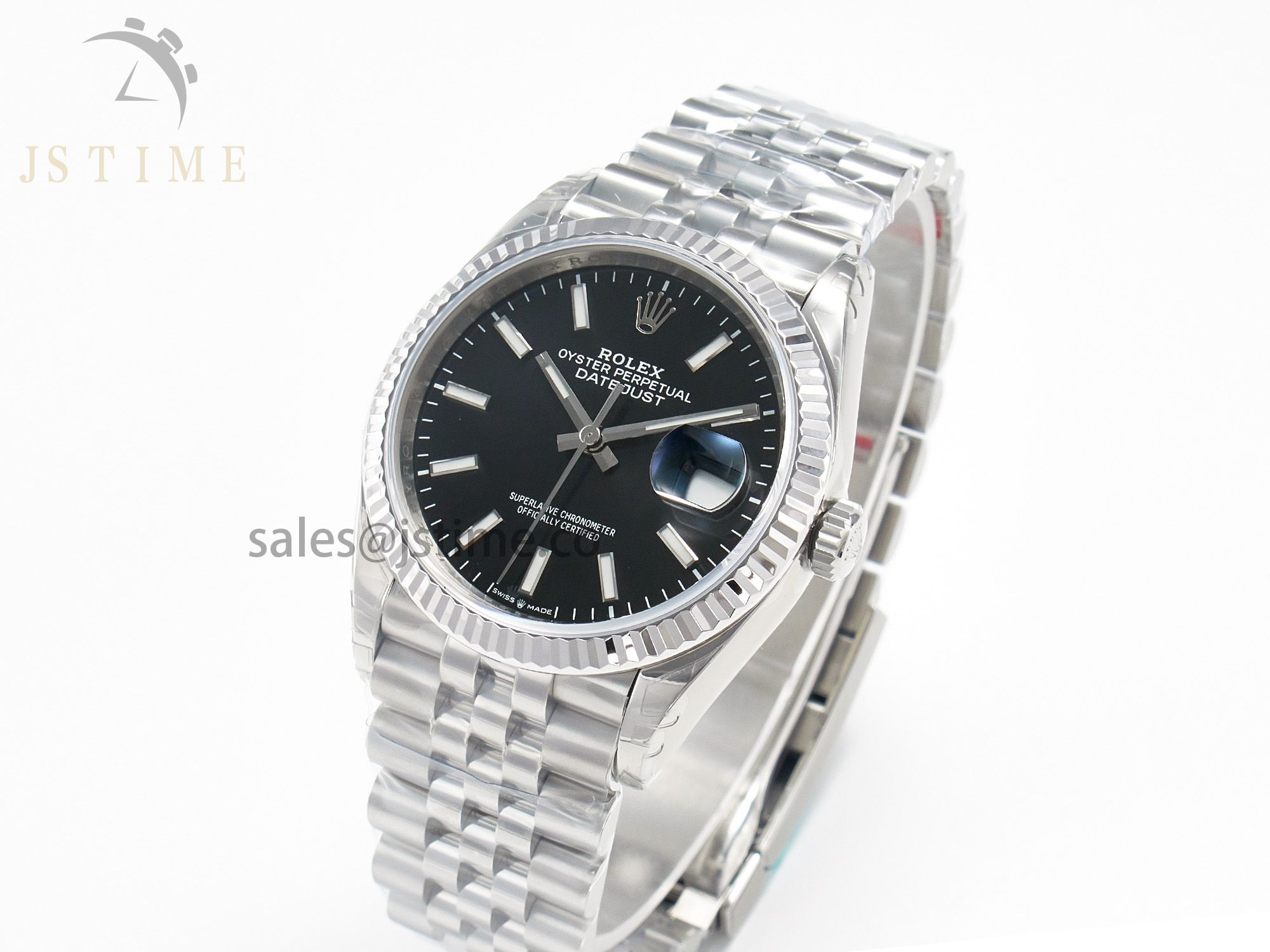 DateJust 36 SS 116234 VSF 1:1 Best Edition 904L Steel Black Stick Dial on Jubilee Bracelet VS3135