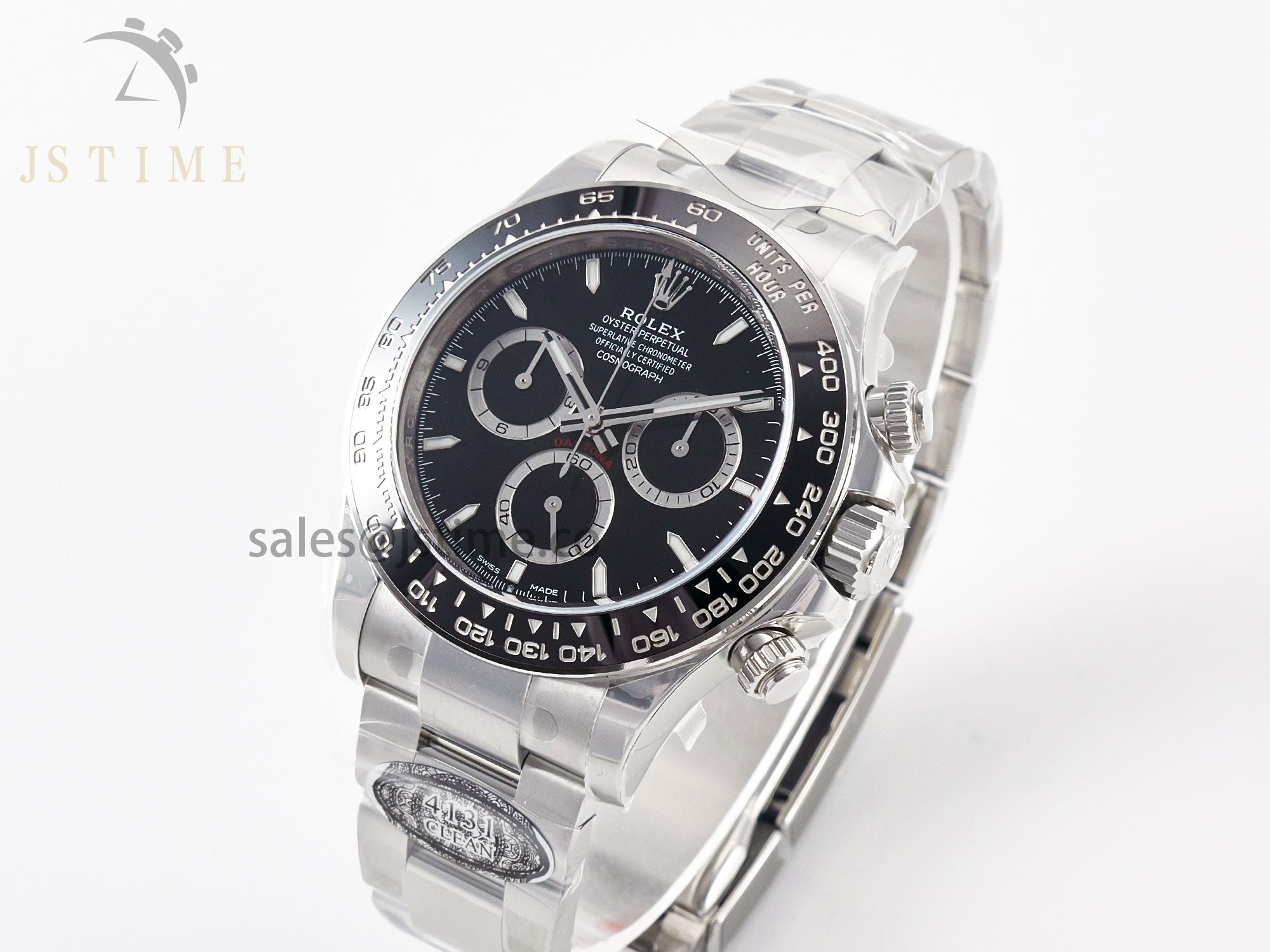 Daytona 126500 Clean 1:1 Best Edition 904L SS Case and Bracelet Black Dial SH4131