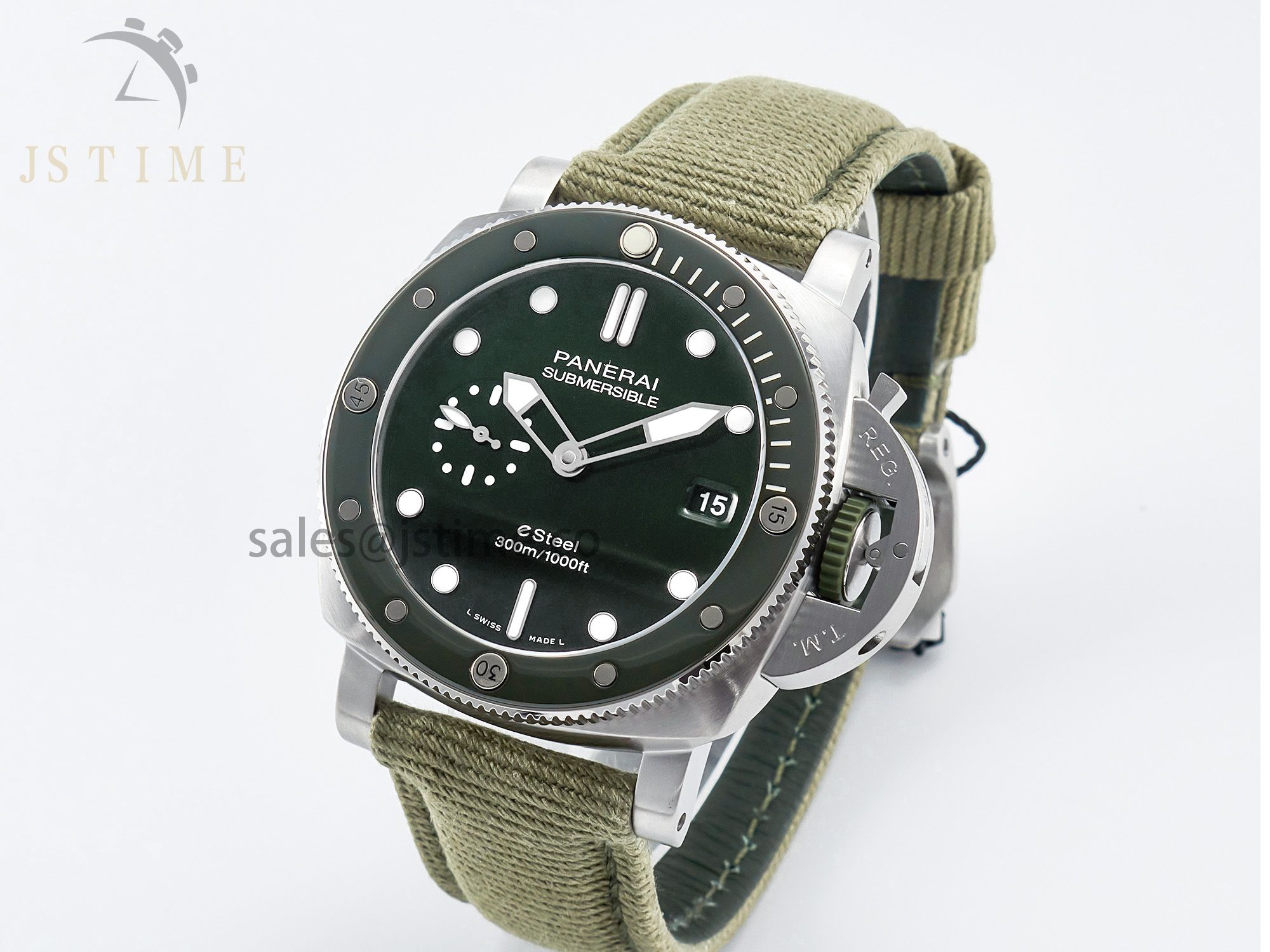 PAM1287 Y VSF 1:1 Best Edition Green Dial on Green Nylon Strap P900