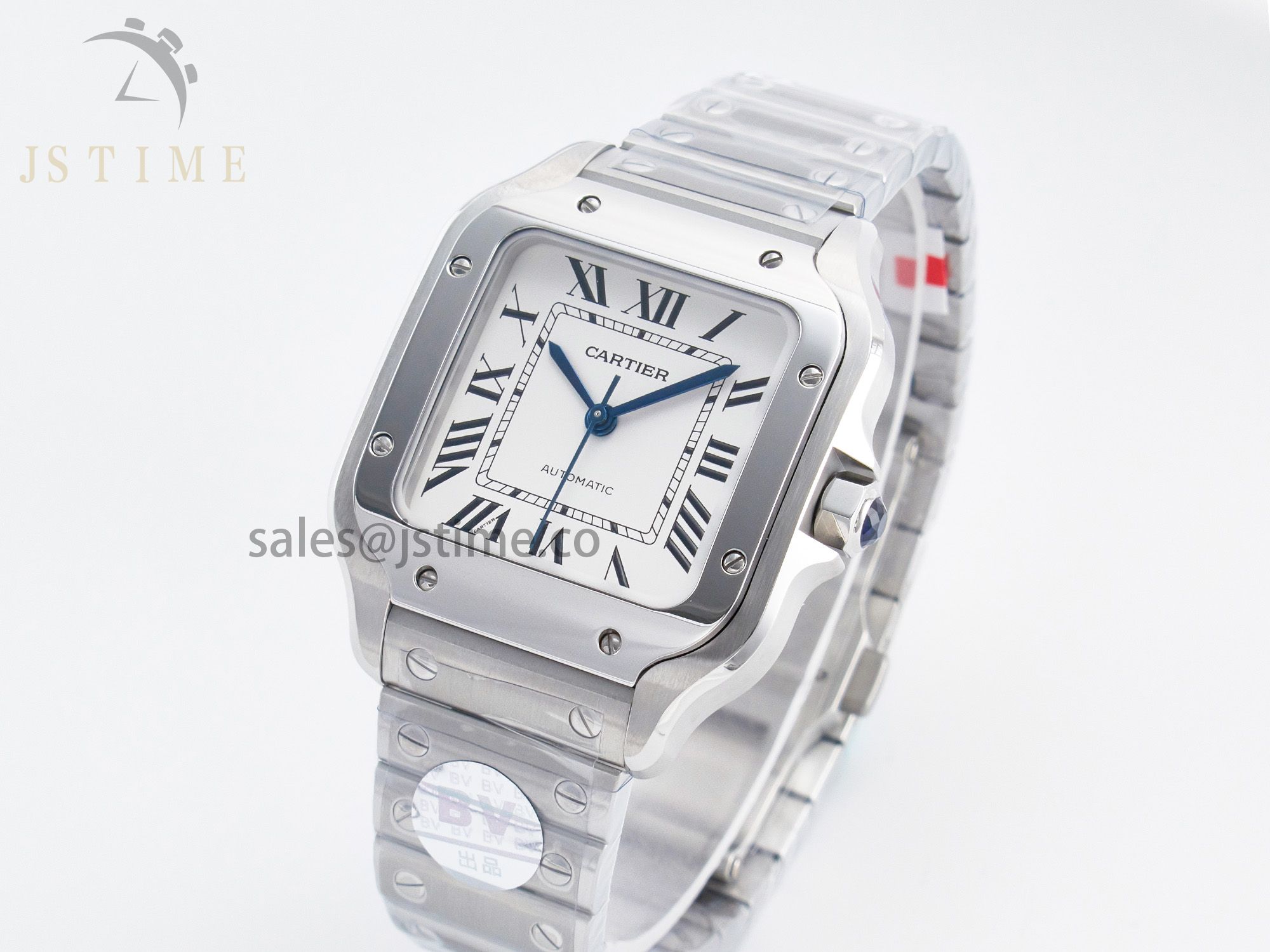 Santos de Cartier 35mm SS 2018 BVF 1:1 Best Edition White Dial on SS SmartLinks Bracelet MIYOTA 9015 V2