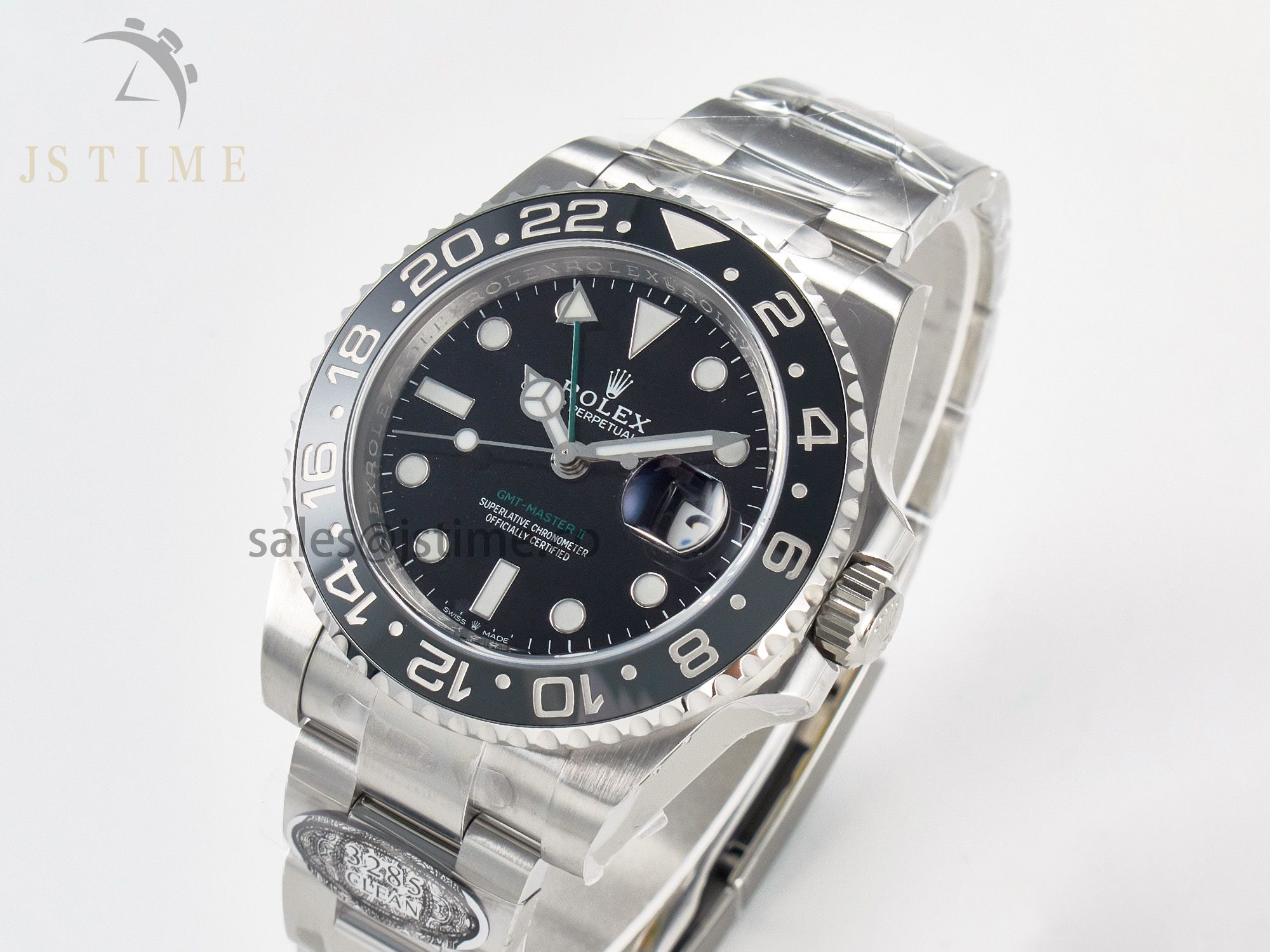 GMT-Master II 126710 GRNR Black/Gray Ceramic 904L Steel Clean 1:1 Best Edition on Oyster Strap DD3285