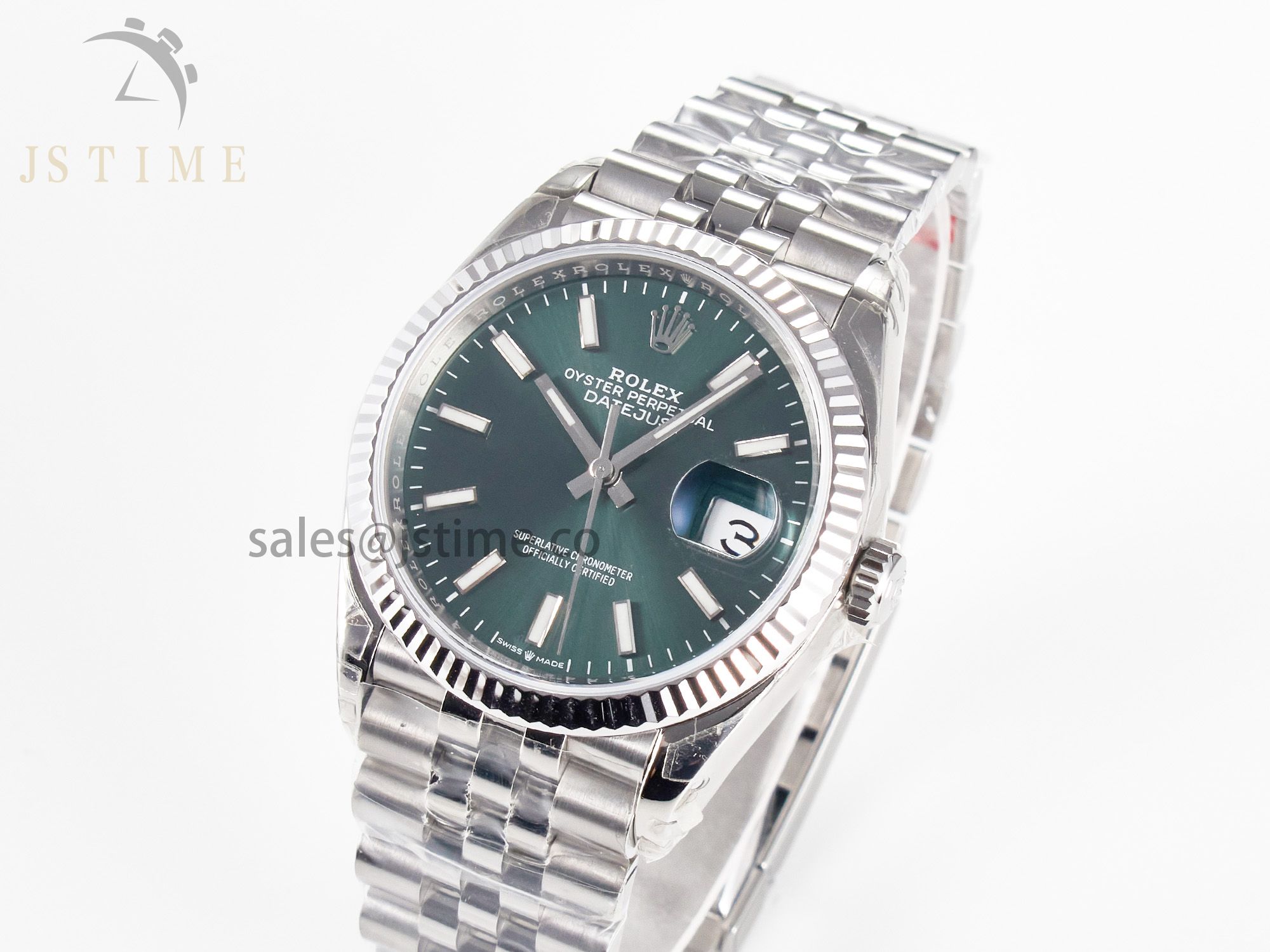 DateJust 36 126200 904L SS VSF 1:1 Best Edition Green Dial on Jubilee Bracelet VS3235
