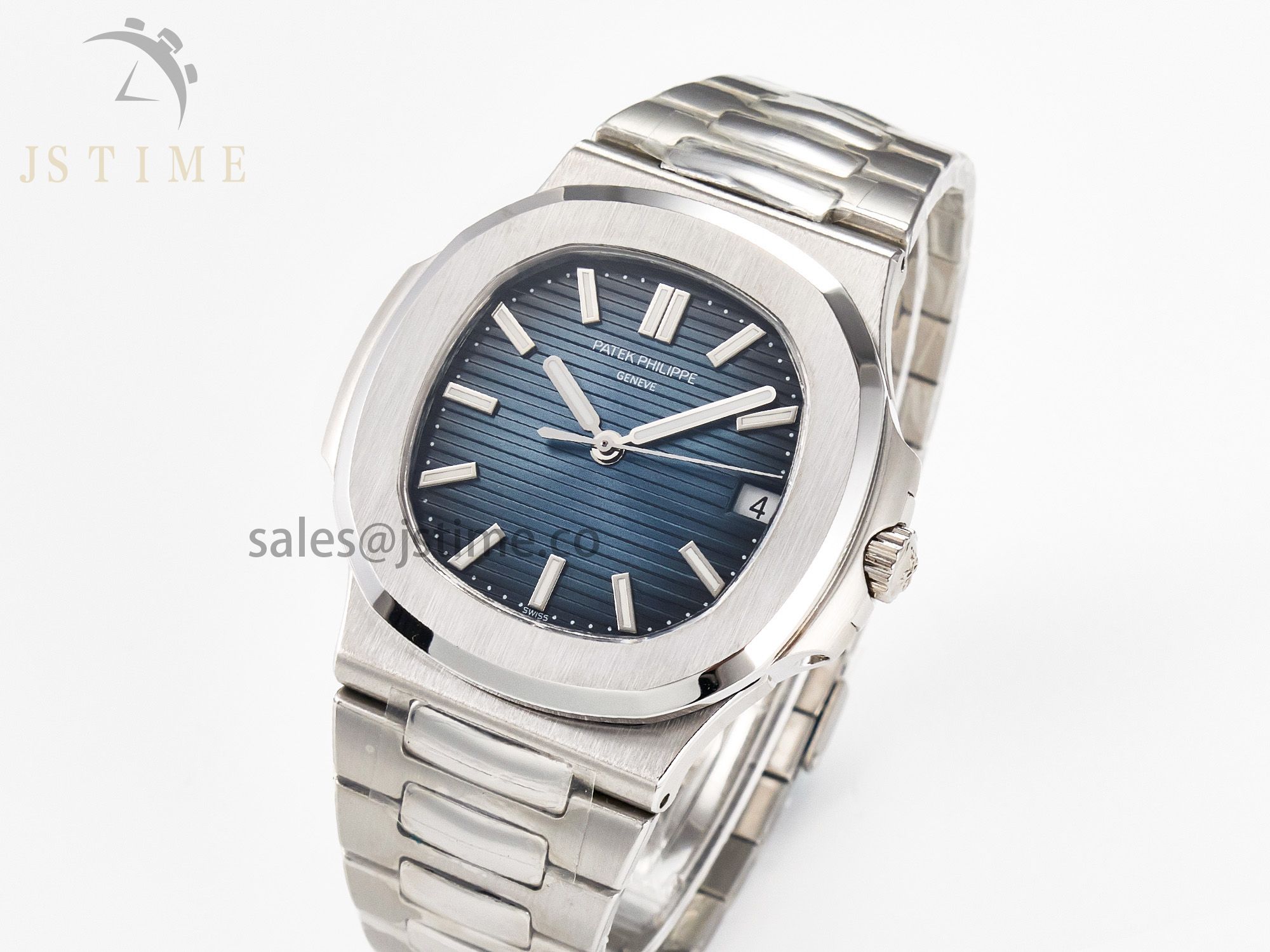 Nautilus Jumbo 5711 JJF 1:1 Best Edition Blue Textured Dial On SS Bracelet A324 V3
