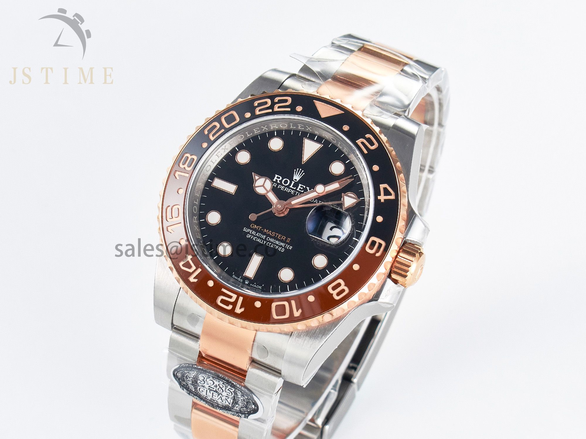 GMT-Master II 126711 CHNR Black/Brown Ceramic Clean 1:1 Best Edition on SS/RG Bracelet DD3285