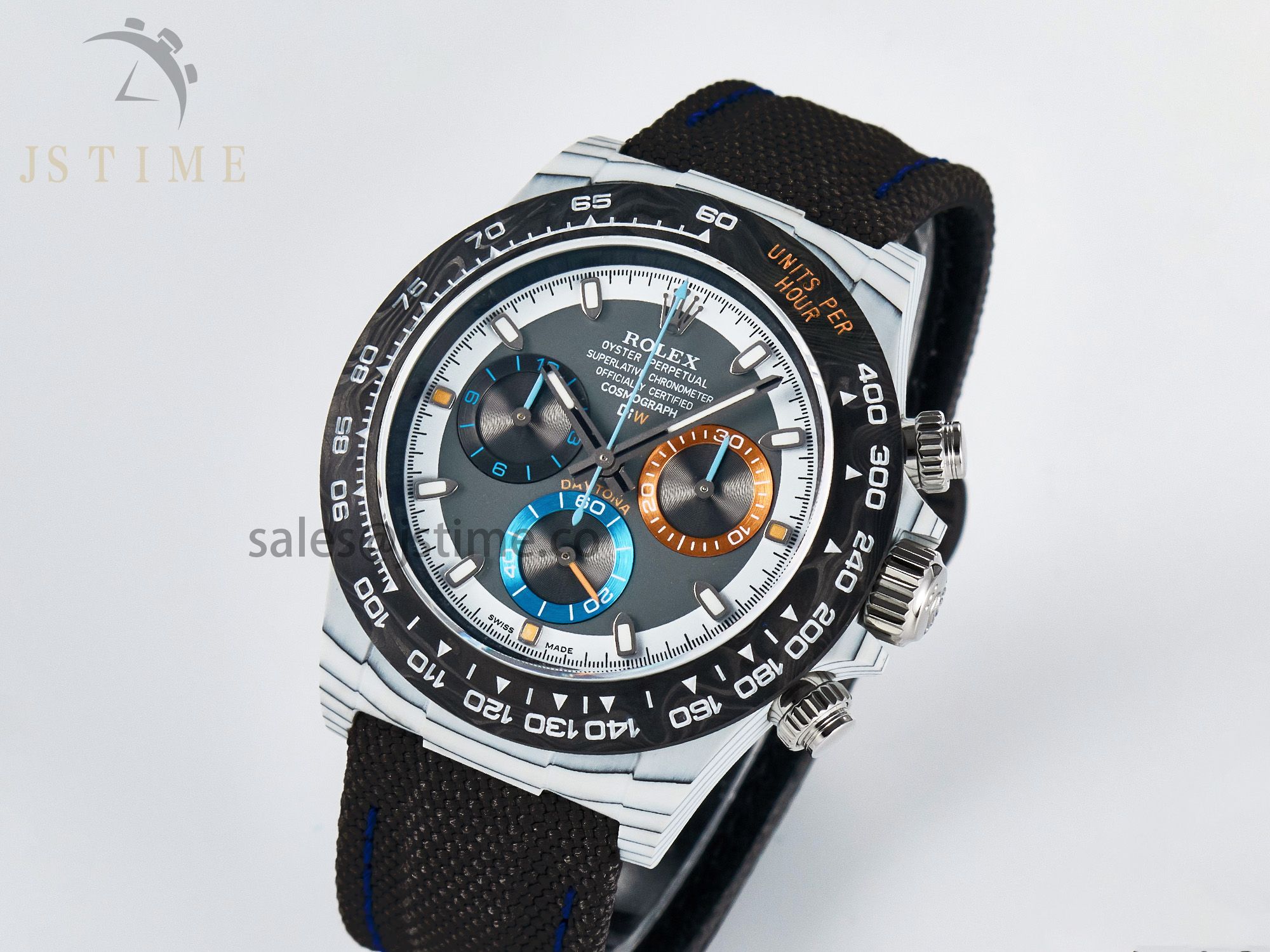 Daytona DIW Carbon N6F 1:1 Best Edition Gray Dial on Black Nylon Strap SA4130