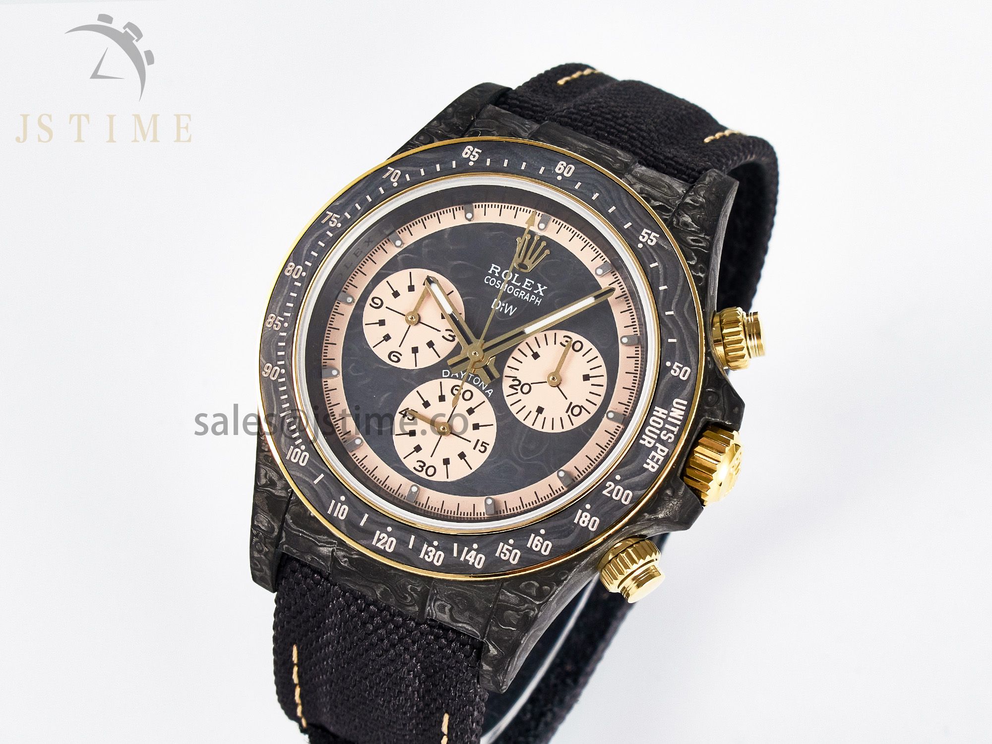 Daytona DIW Carbon Case DIWF Edition Carbon/Cream Dial on Black Nylon Strap A7750