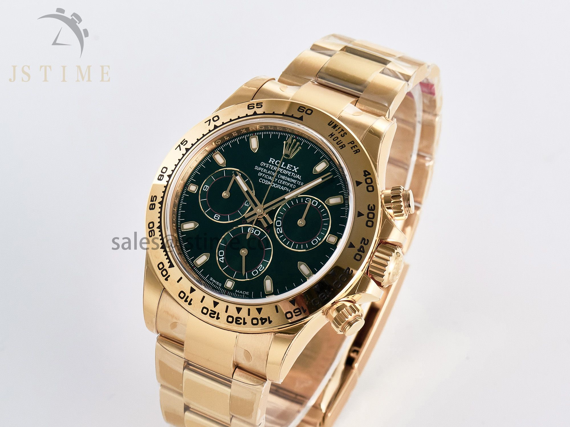 Daytona 116508 VSF 1:1 Best Edition Green Dial Steel 904L on YG Bracelet DD4130