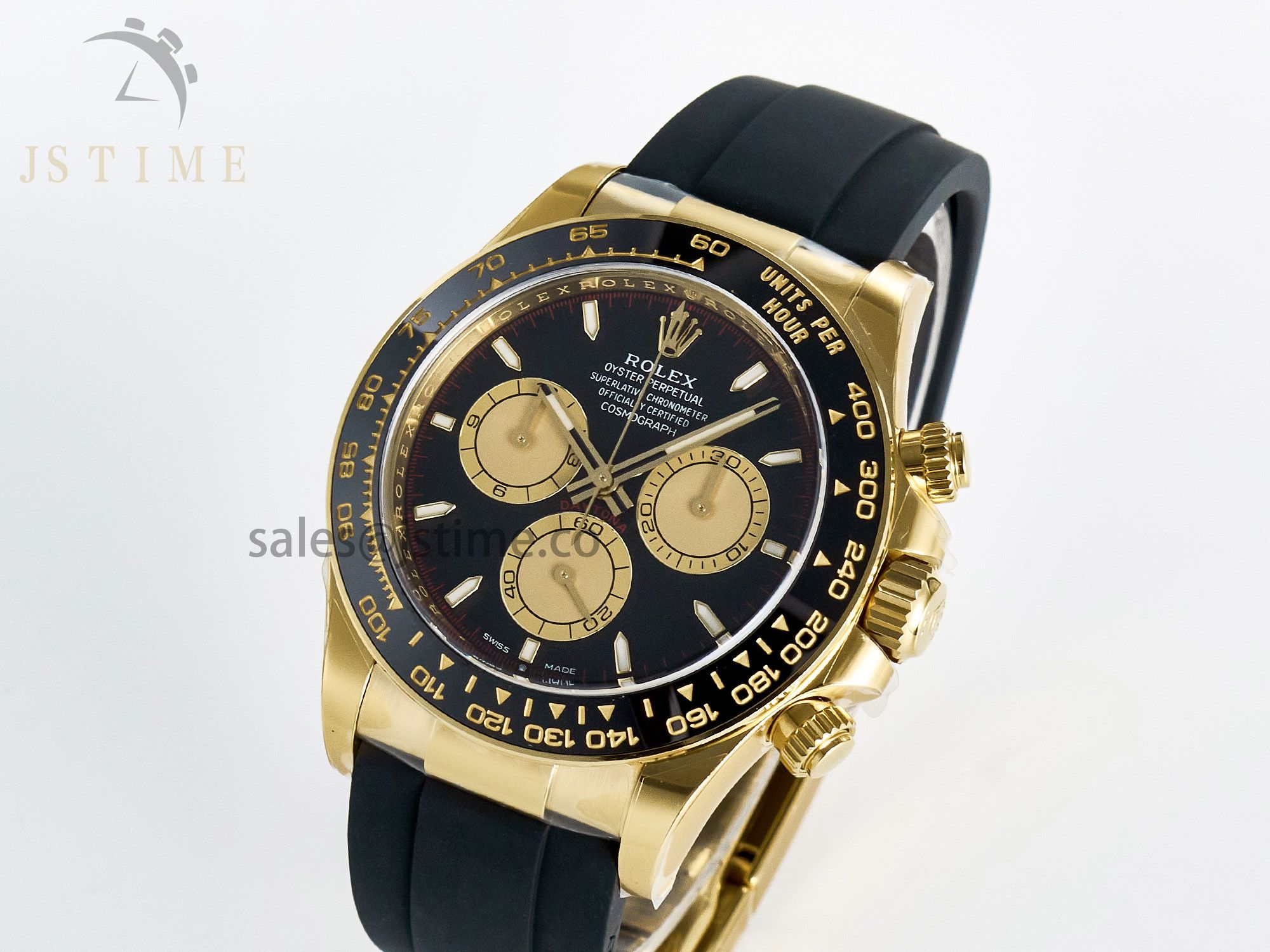 Daytona 126518 Clean YG 1:1 Best Edition Black/YG Dial on Oysterflex Rubber Strap SH4131