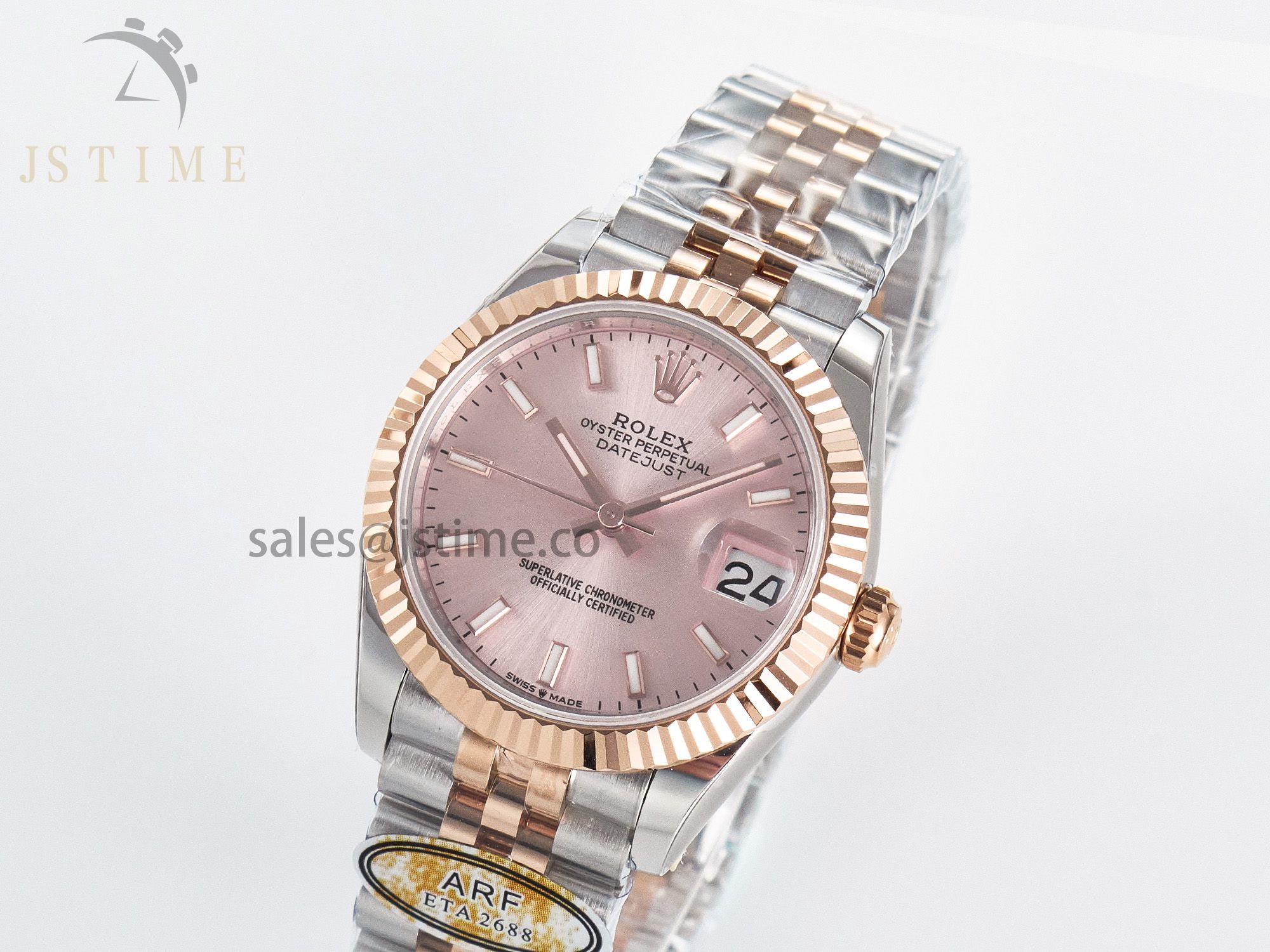 DateJust 31 278271 ARF 1:1 Best Edition 904L Steel RG Dial Stick Marker on SS/RG Jubilee Bracelet ETA 2688