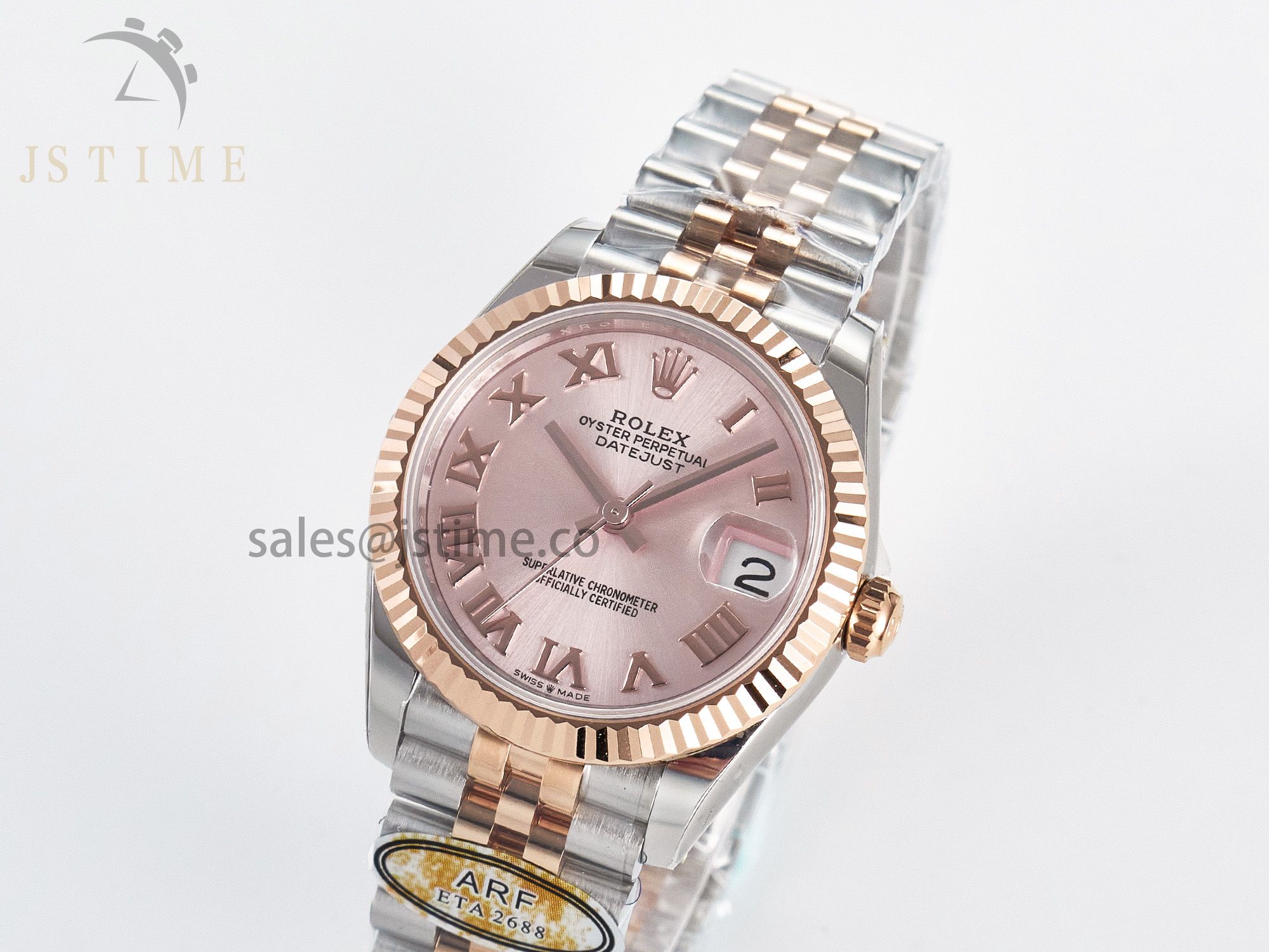 DateJust 31 278271 ARF 1:1 Best Edition 904L Steel RG Roman Dial on SS/RG Jubilee Bracelet ETA 2688