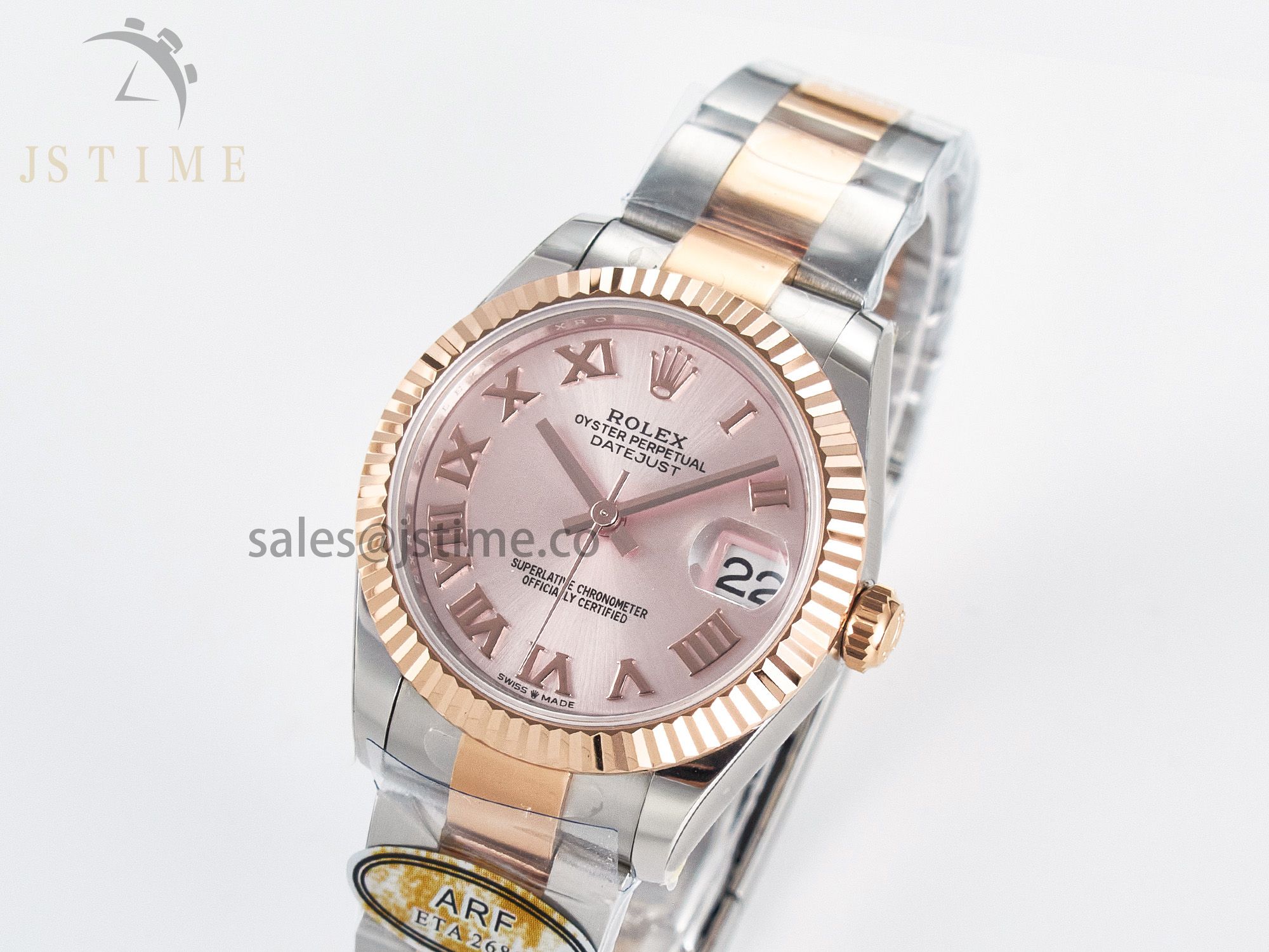 DateJust 31 278271 ARF 1:1 Best Edition 904L Steel RG Dial Stick Marker on SS/RG Oyster Bracelet ETA 2688