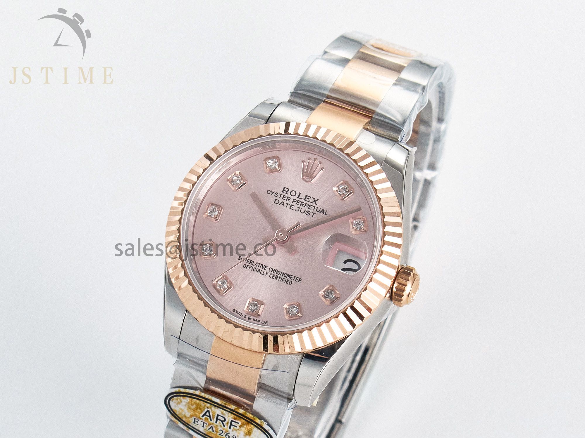 DateJust 31 278271 ARF 1:1 Best Edition 904L Steel RG Diamonds Dial on SS/RG Oyster Bracelet ETA 2688