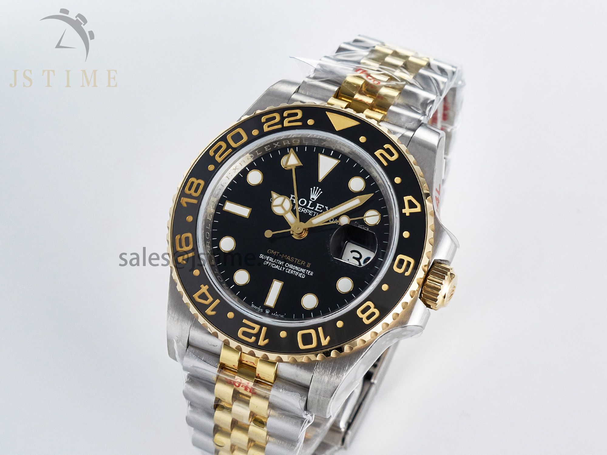 GMT-Master II 126713 GRNR GMF 1:1 Best Edition on Black Dial on SS/YG Jubilee Bracelet Super Clone VR3285 CHS (Gain Weight)