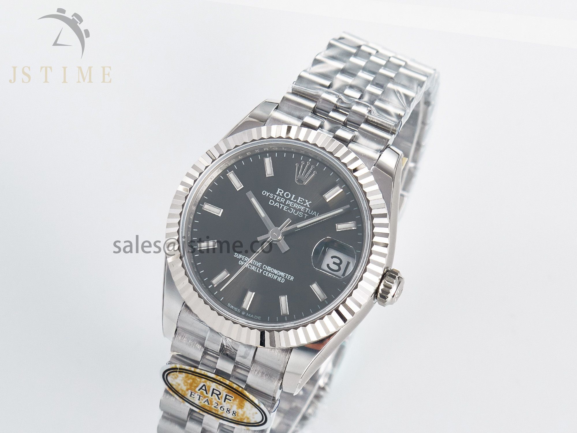 DateJust 31 278274 ARF 1:1 Best Edition 904L Steel Gray Dial Stick Marker on SS Jubilee Bracelet ETA 2688