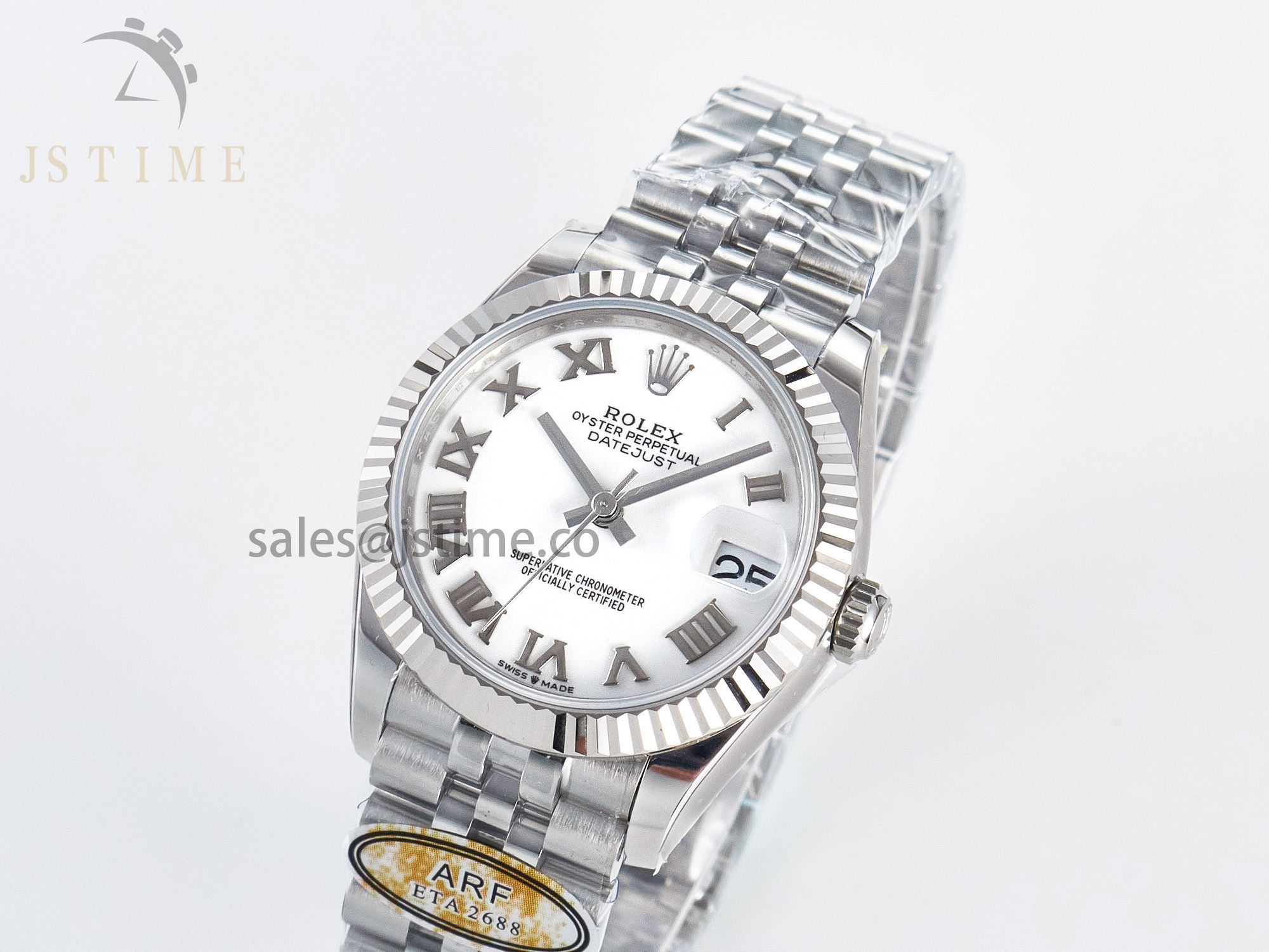 DateJust 31 278274 ARF 1:1 Best Edition 904L Steel White Roman Dial on SS Jubilee Bracelet ETA 2688