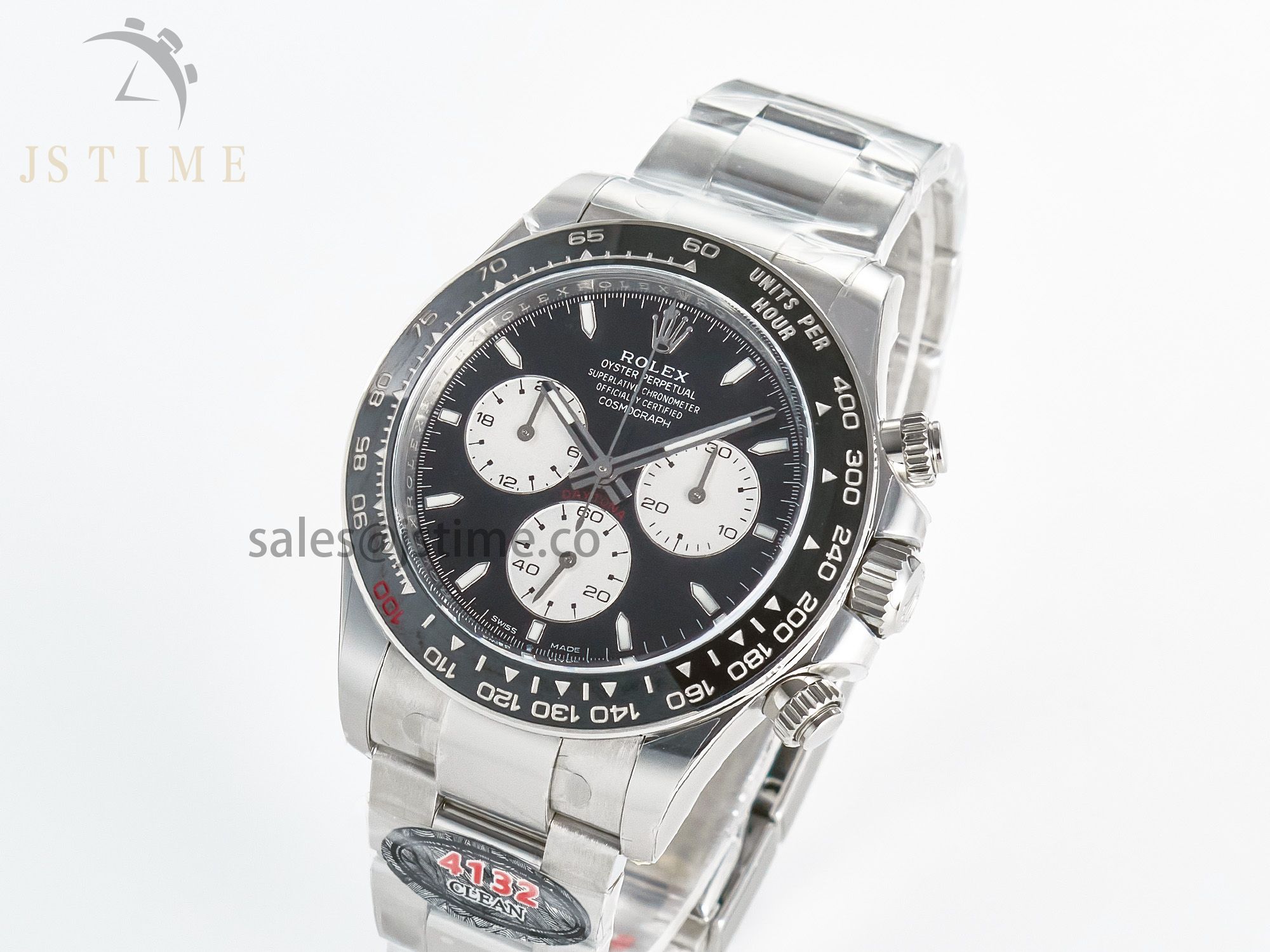 Daytona 126529 40mm Clean Le Mans SS 1:1 Best Edition Black Dial on SS Bracelet SH4132 (24Hour Subdial)