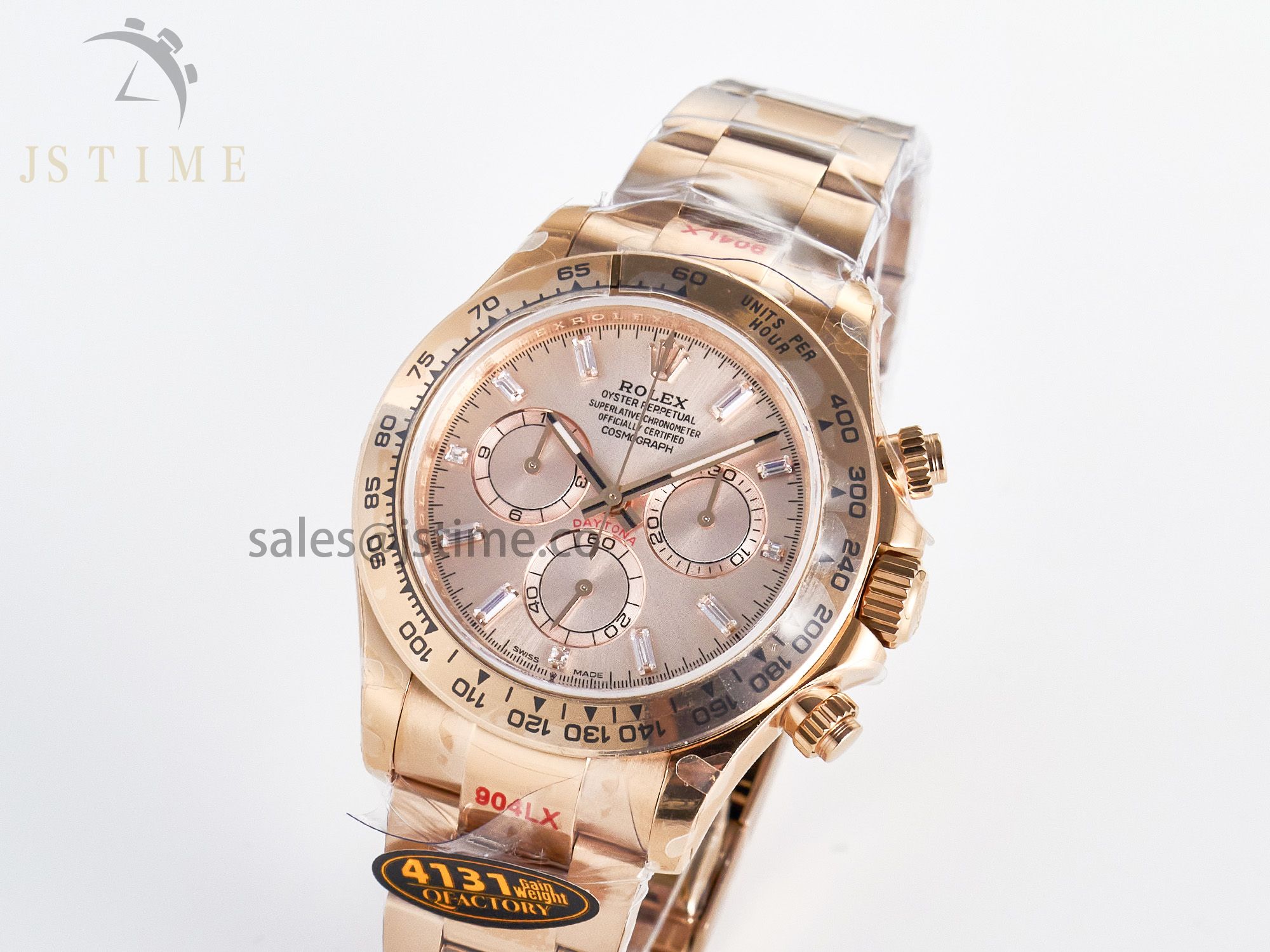 Daytona 126505 RG QF 1:1 Best Edition RG Dial Crystal Markers On RG Bracelet SH4131 V6 (Gain Weight)