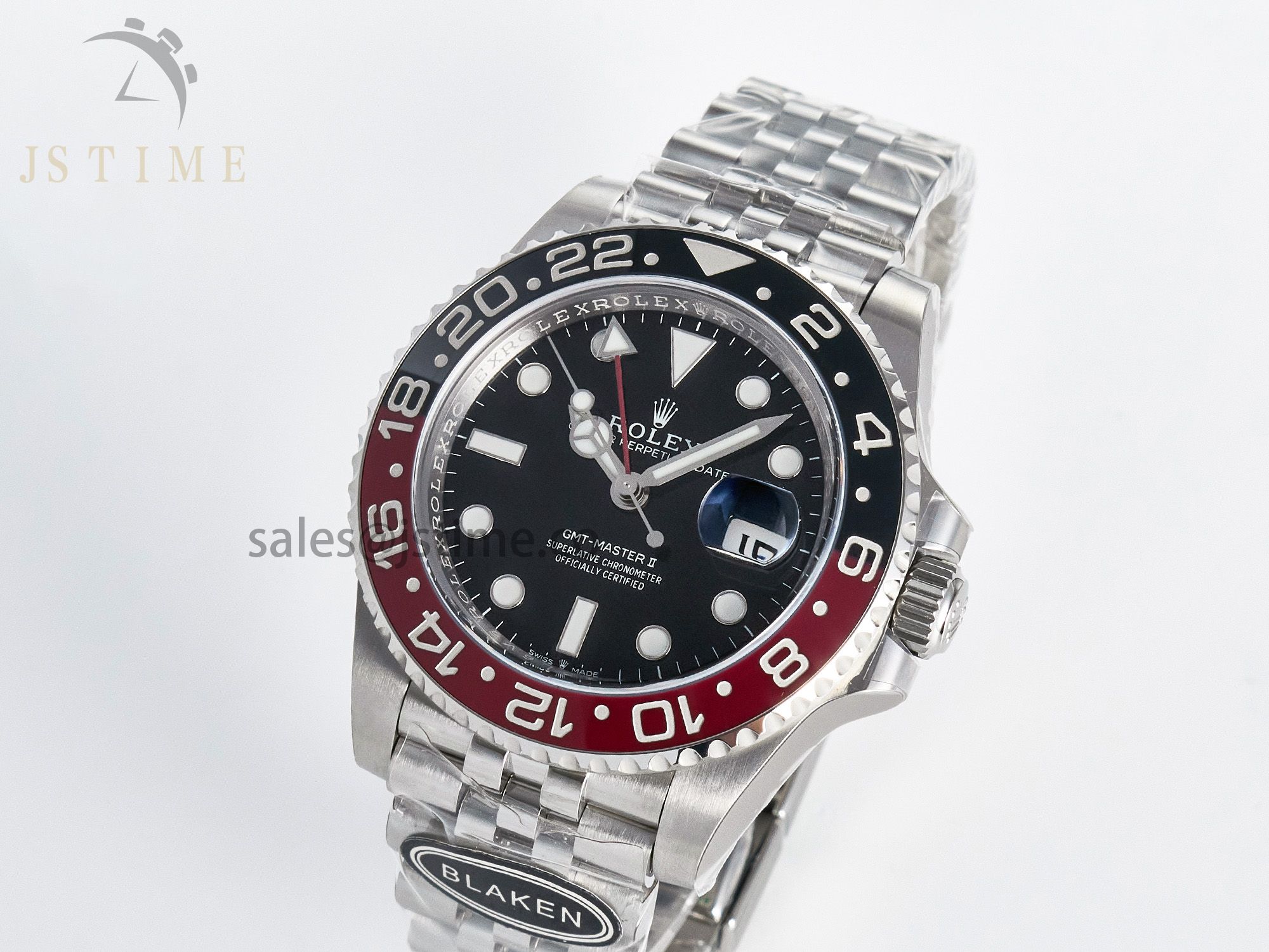 GMT-Master II 126719 BLAKEN 904L 1:1 Best Edition Black Dial on SS Jubilee Bracelet SH3285