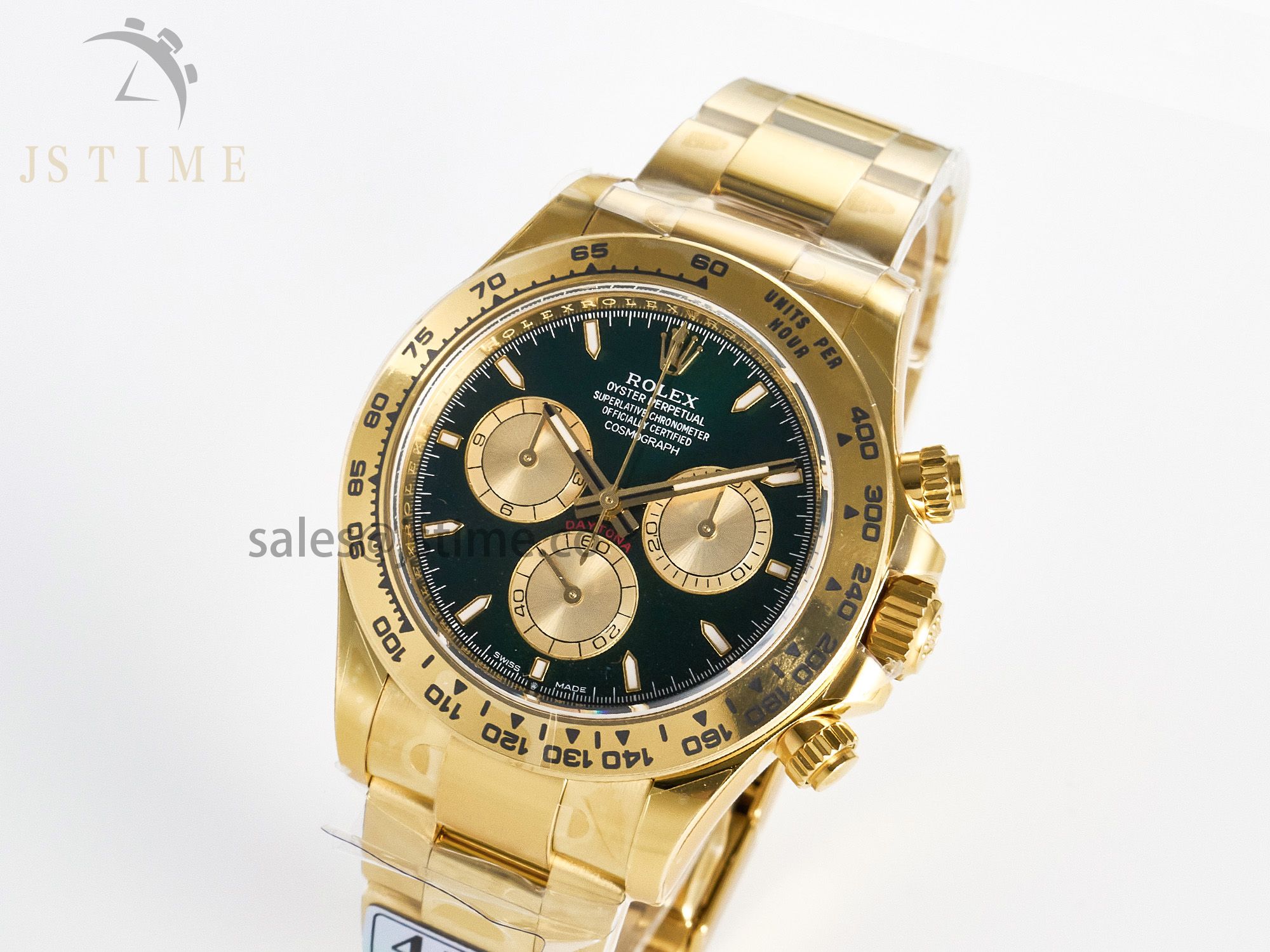 Daytona 126508 YG APSF 1:1 Best Edition Green Dial Stick Markers On 904L YG Bracelet SH4131