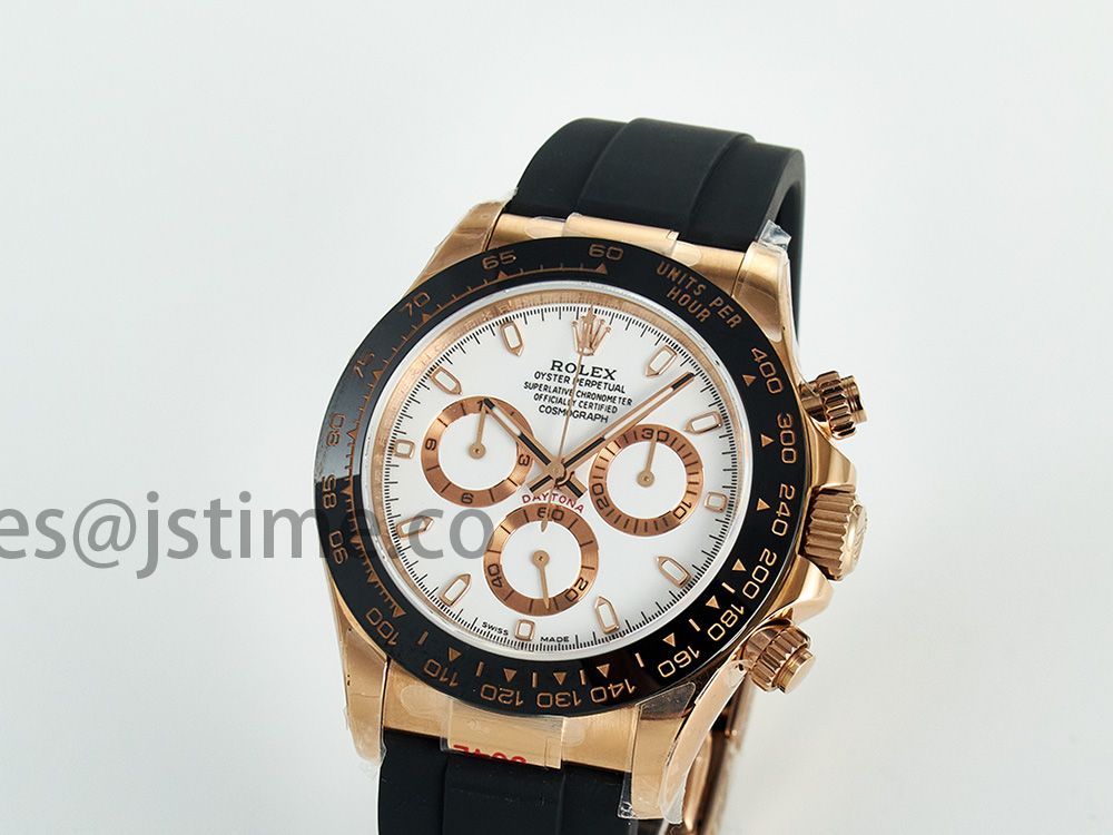 Daytona 116515 QF 1:1 Best Edition White/RG Dial on Oysterflex Strap SH4130 V11（Gain Weight）