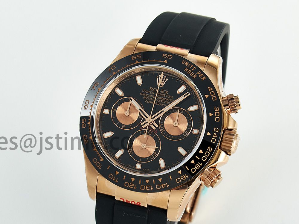 Daytona 116515 QF 1:1 Best Edition Black/RG Dial on Oysterflex Strap SH4130 V11（Gain Weight）