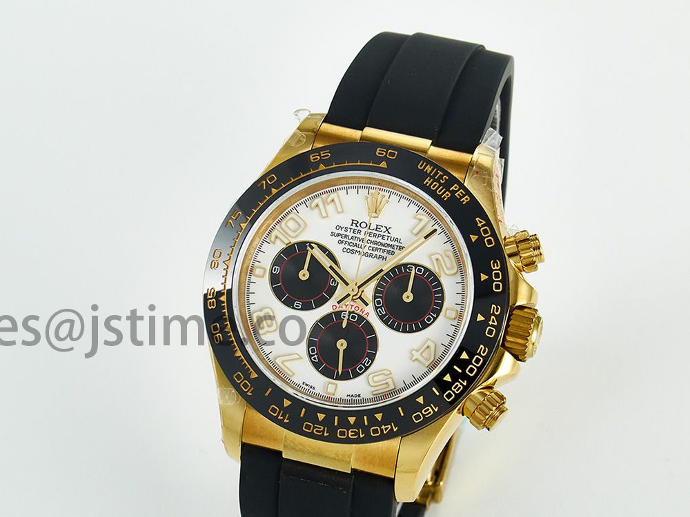 Daytona 116518 QF 1:1 Best Edition White/Black Dial on Oysterflex Strap SH4130 V11（Gain Weight）