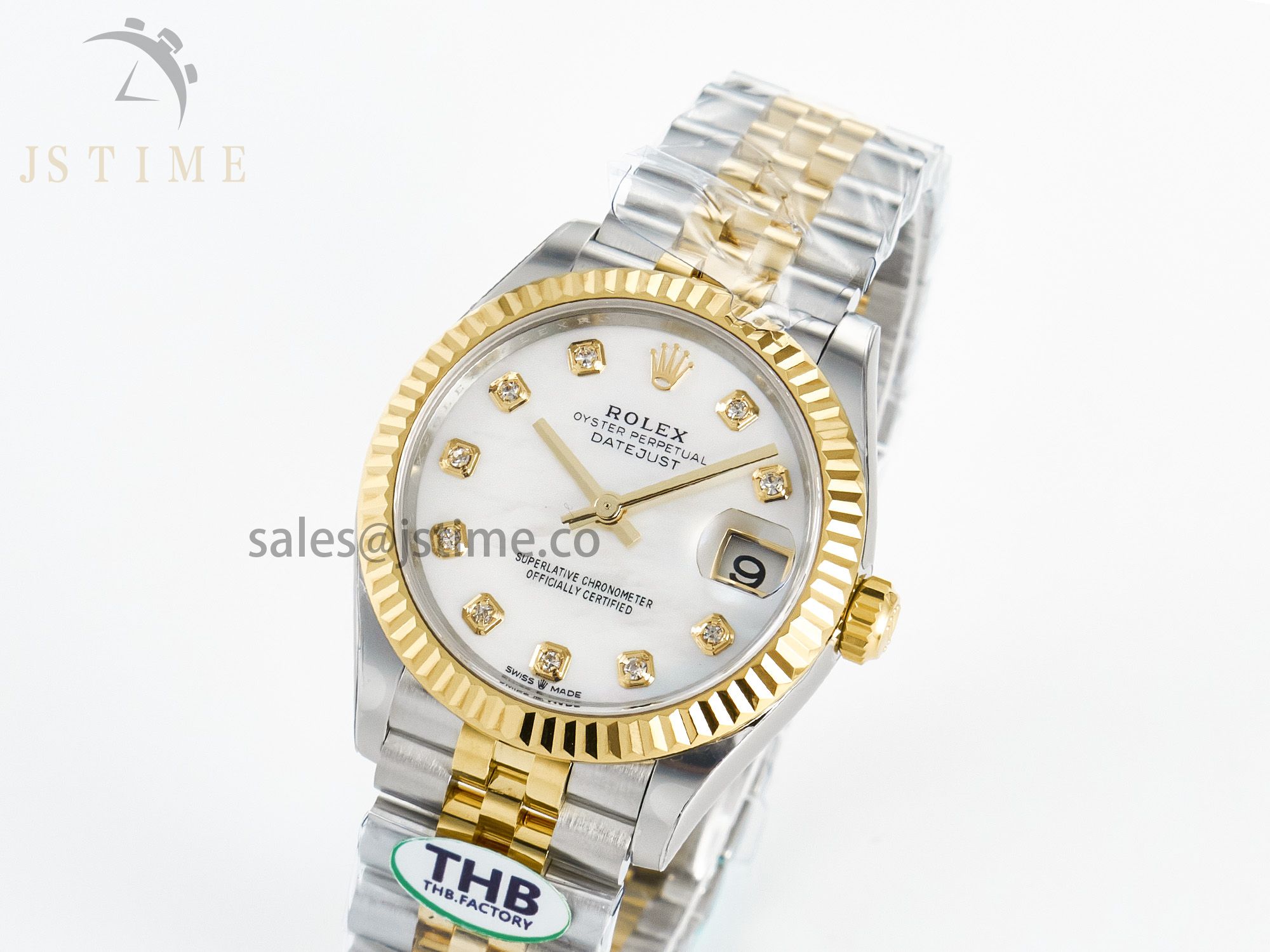 DateJust 31 278273 THBF 1:1 Best Edition 904L Steel White Diamonds Dial on SS/YG Jubilee Bracelet HZ Cal.2236